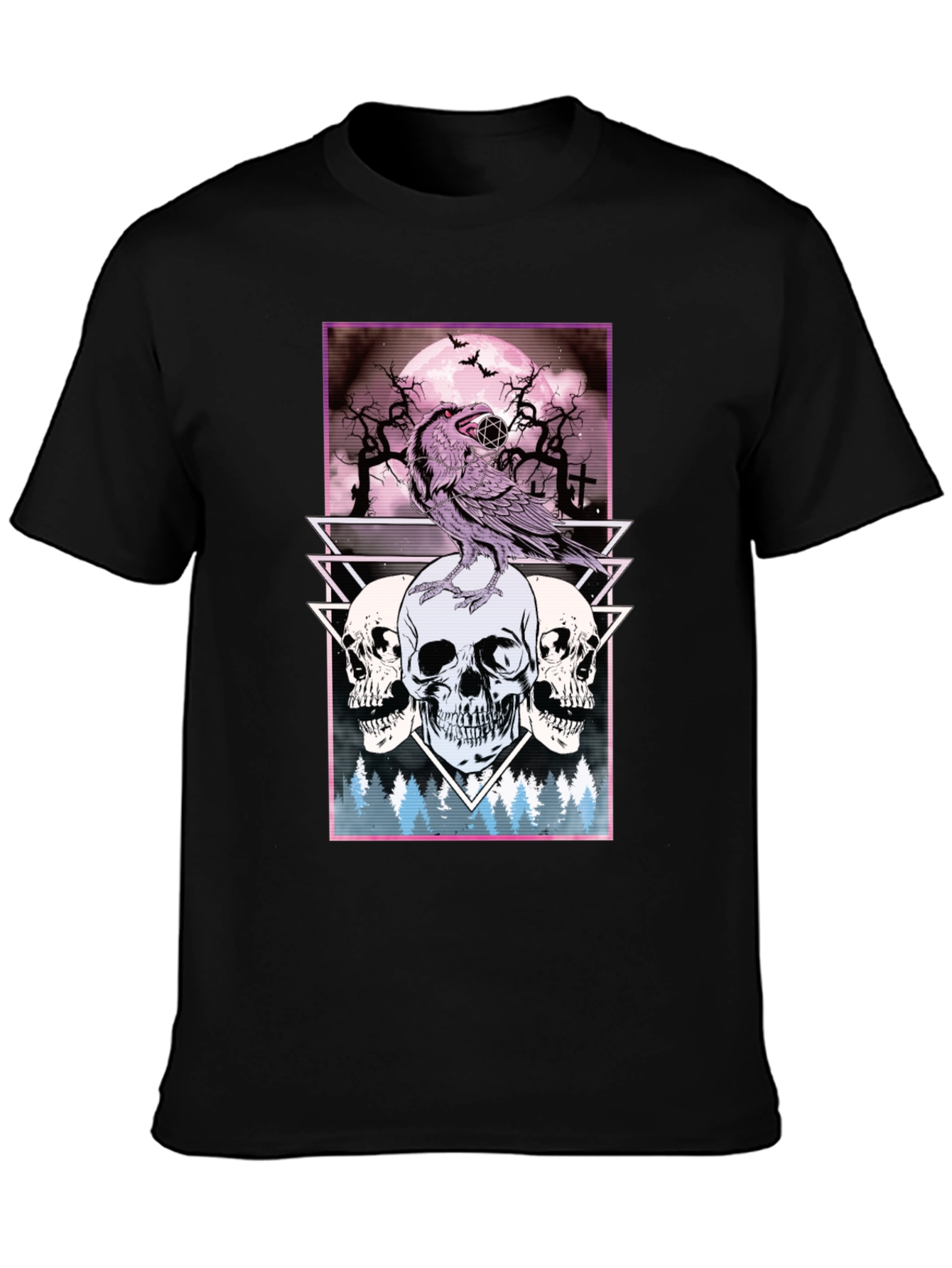 Raven and Skulls Graphic Tee