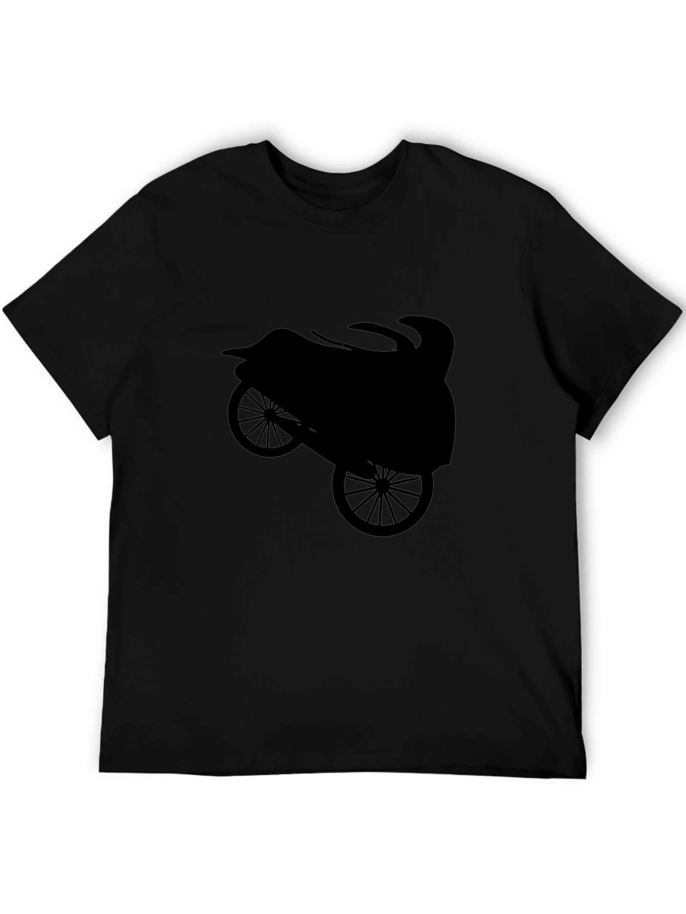 Motorcycle Silhouette Black T-Shirt