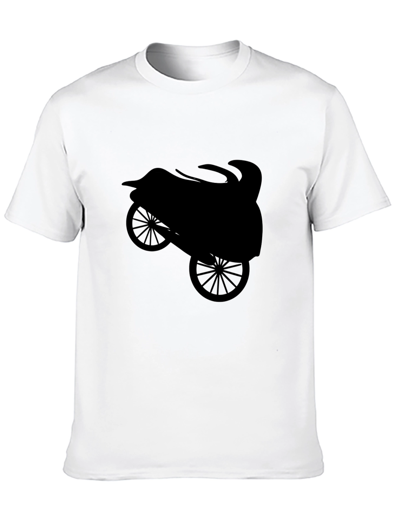 Motorcycle Silhouette Black T-Shirt