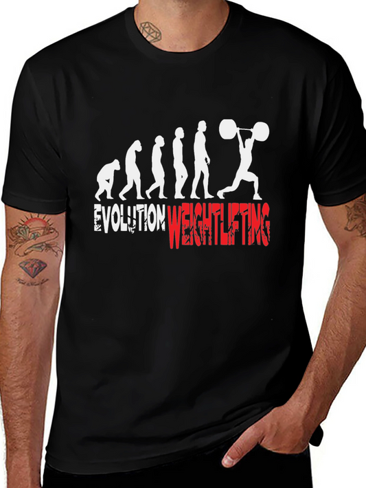 Evolution Weightlifting Graphic Tee - Black Cotton