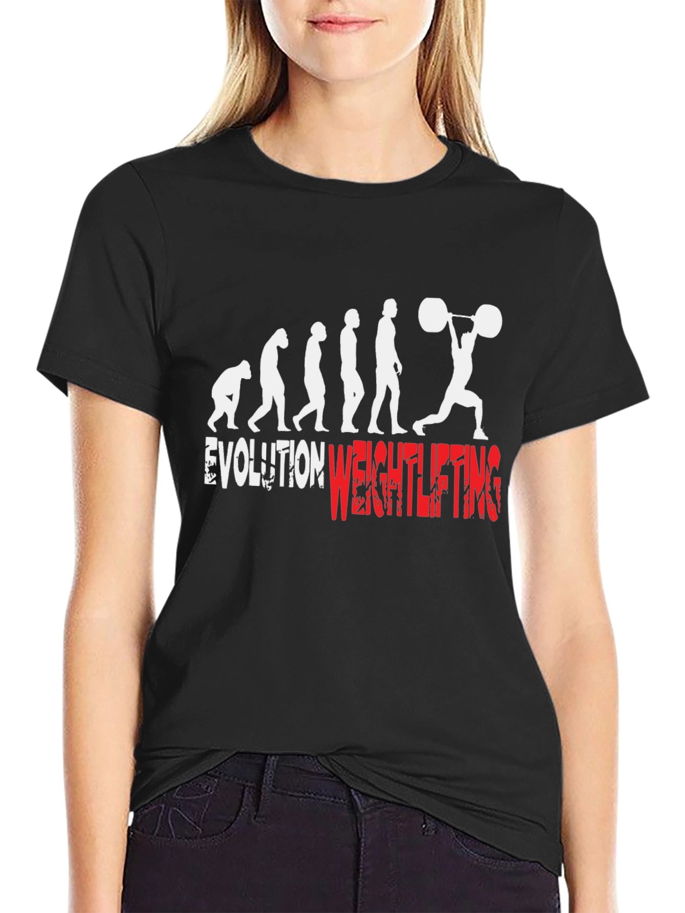 Evolution Weightlifting Graphic Tee - Black Cotton