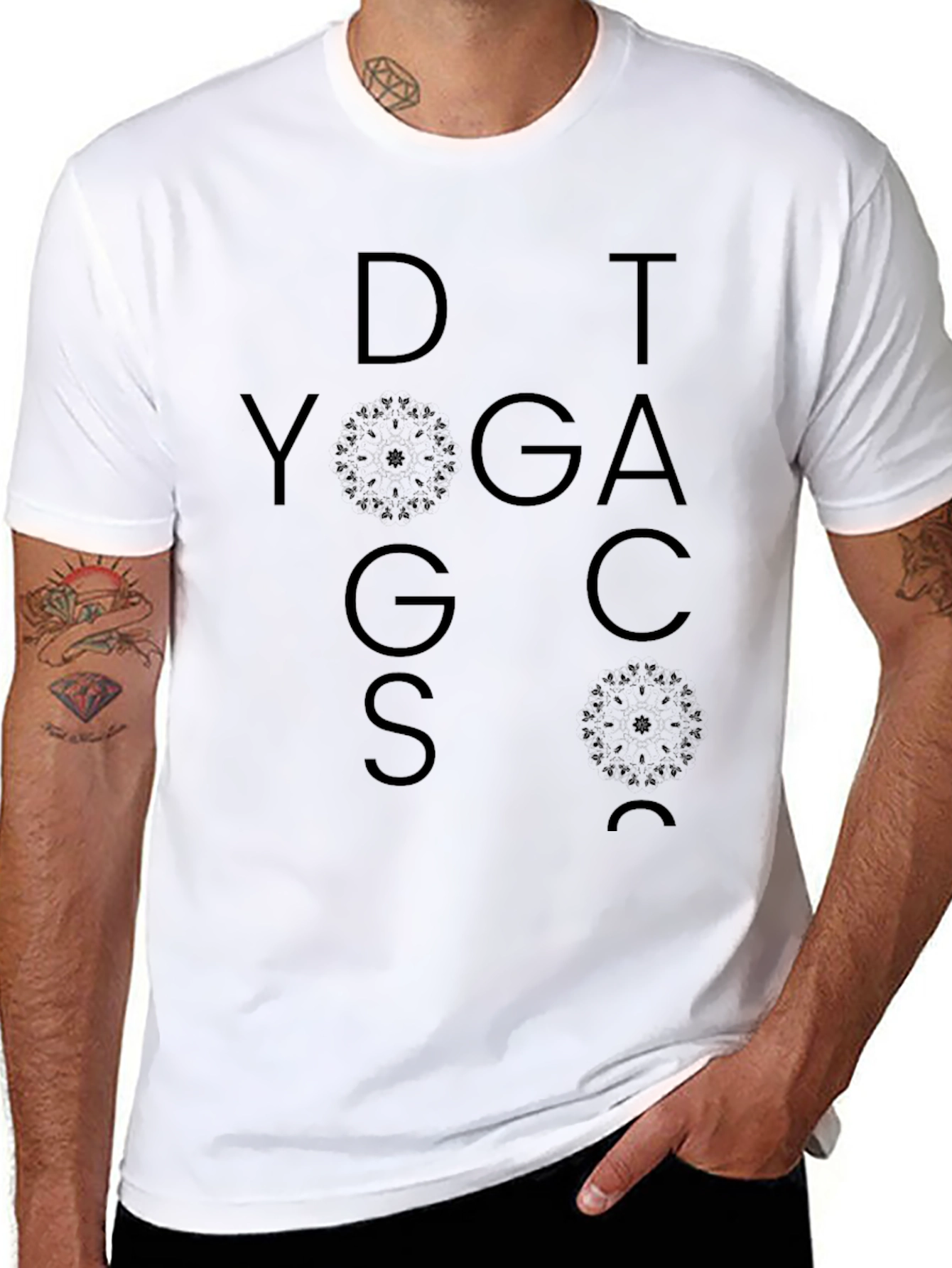 DOG YOGA T-Shirt - Mens Black Graphic Tee