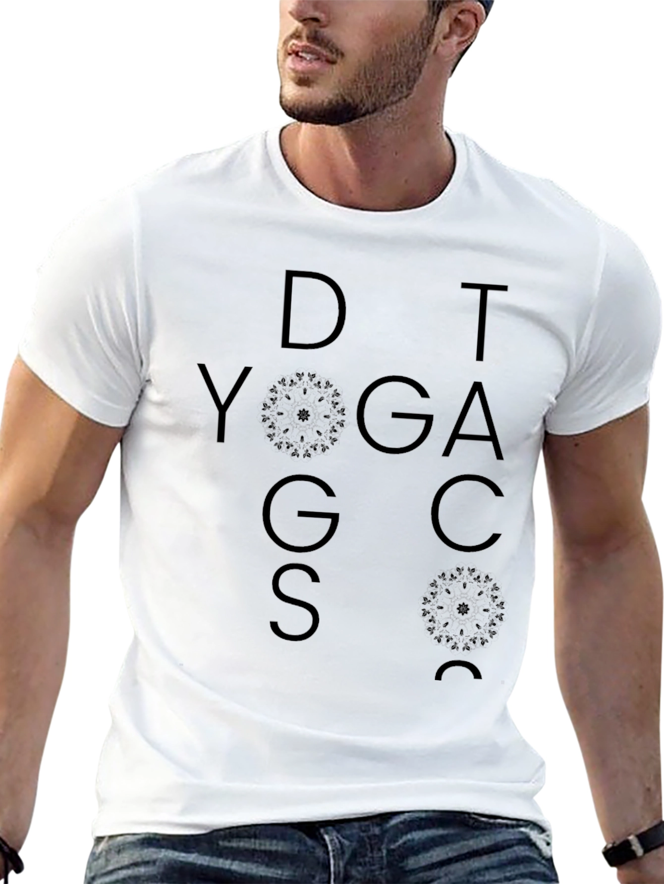 DOG YOGA T-Shirt - Mens Black Graphic Tee