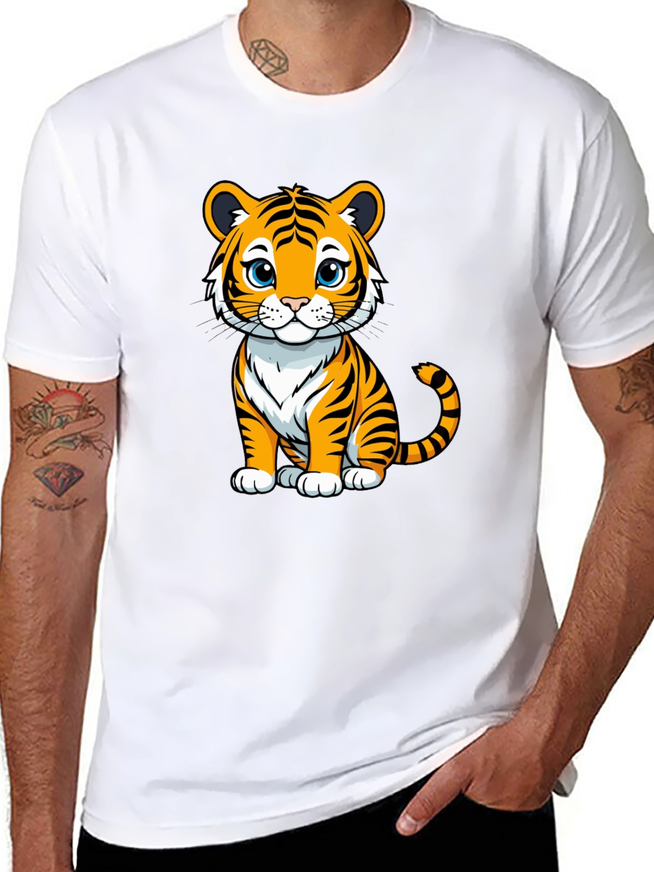 Cute Tiger Graphic Tee - Soft Cotton Comfort
