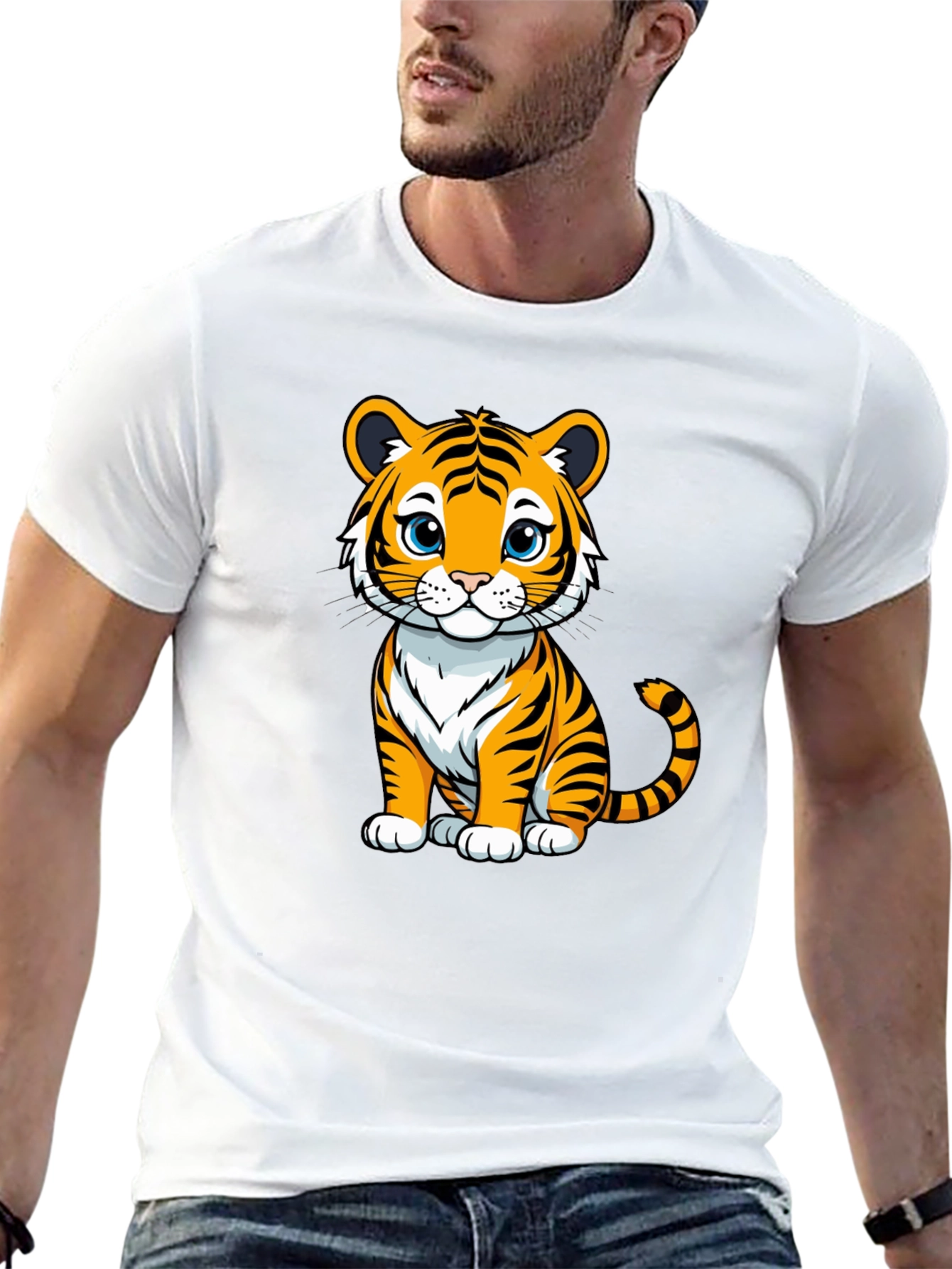 Cute Tiger Graphic Tee - Soft Cotton Comfort