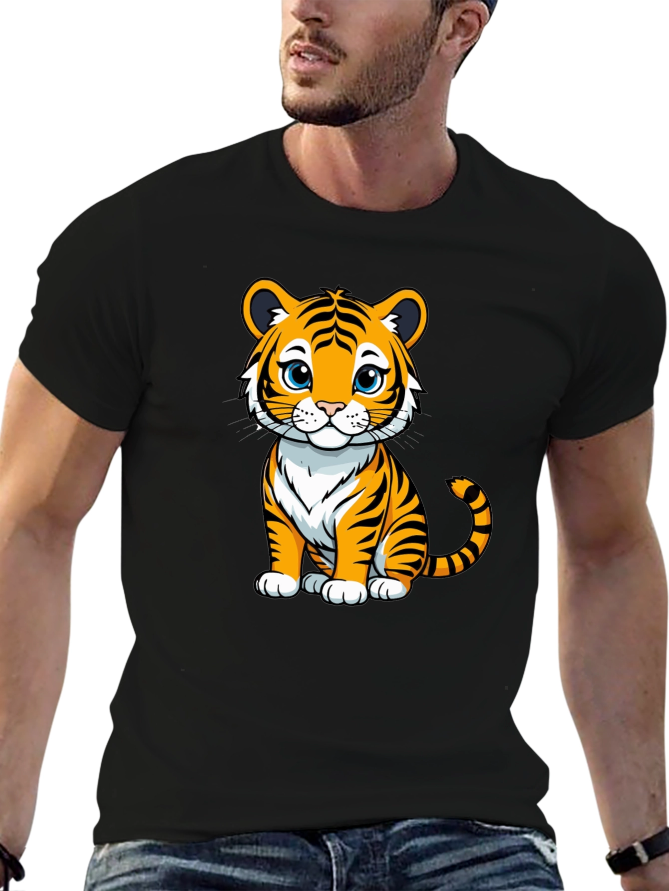 Cute Tiger Graphic Tee - Soft Cotton Comfort
