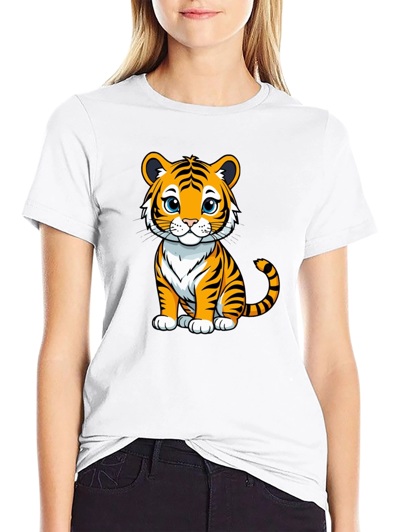 Cute Tiger Graphic Tee - Soft Cotton Comfort