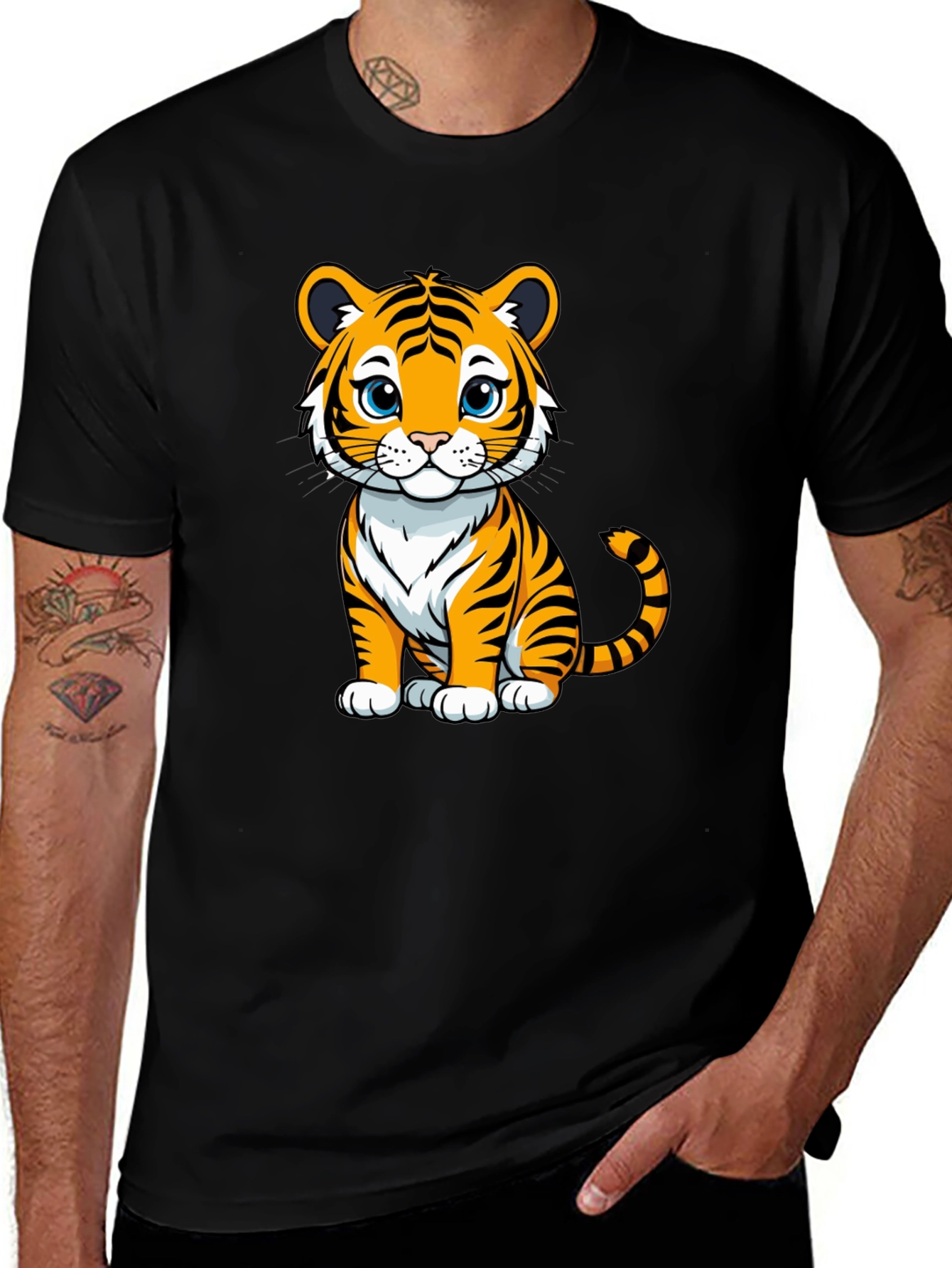 Cute Tiger Graphic Tee - Soft Cotton Comfort