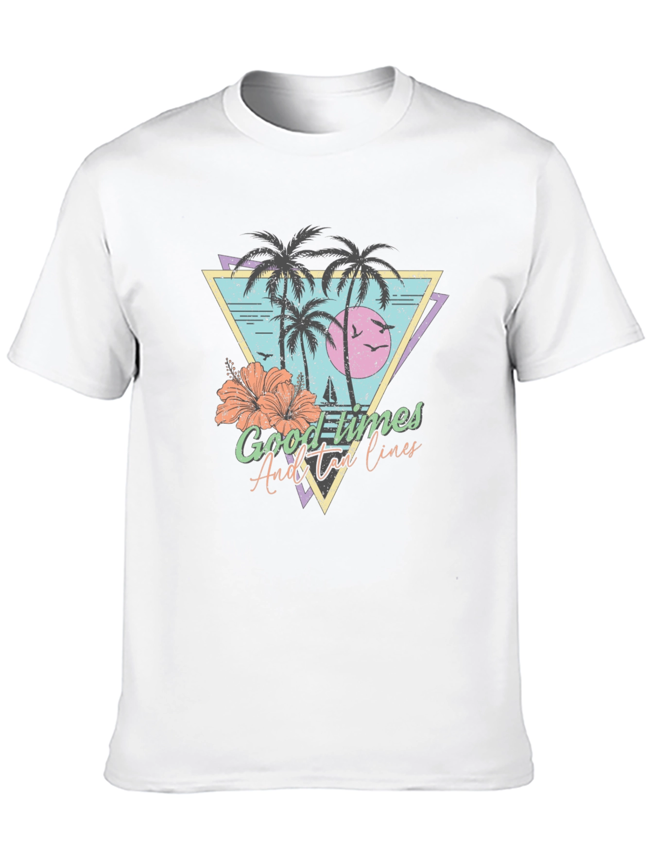 Tropical Good Times Mens Black T-Shirt