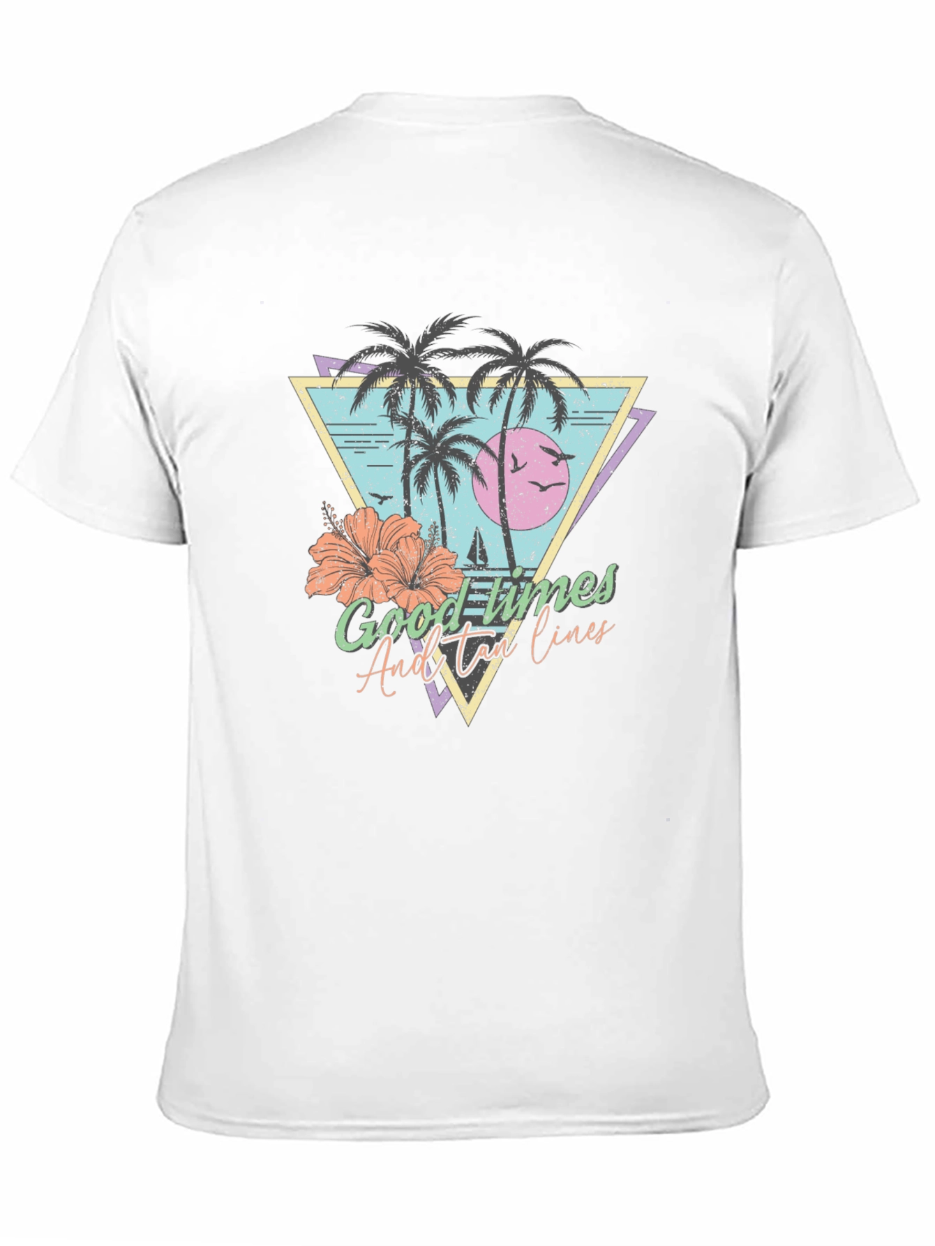 Tropical Good Times Mens Black T-Shirt