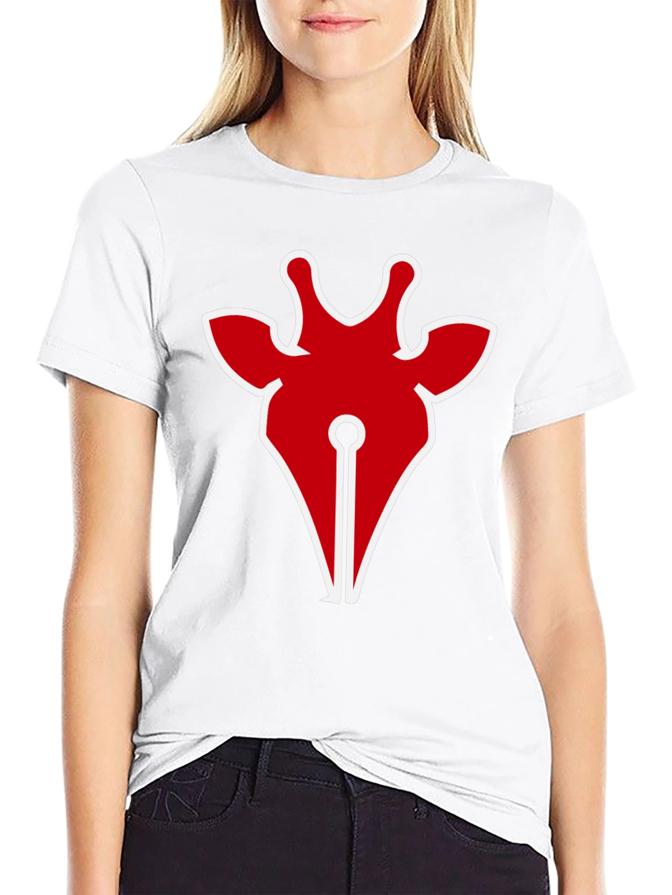 Giraffe Head Graphic Tee - Cool Animal Design