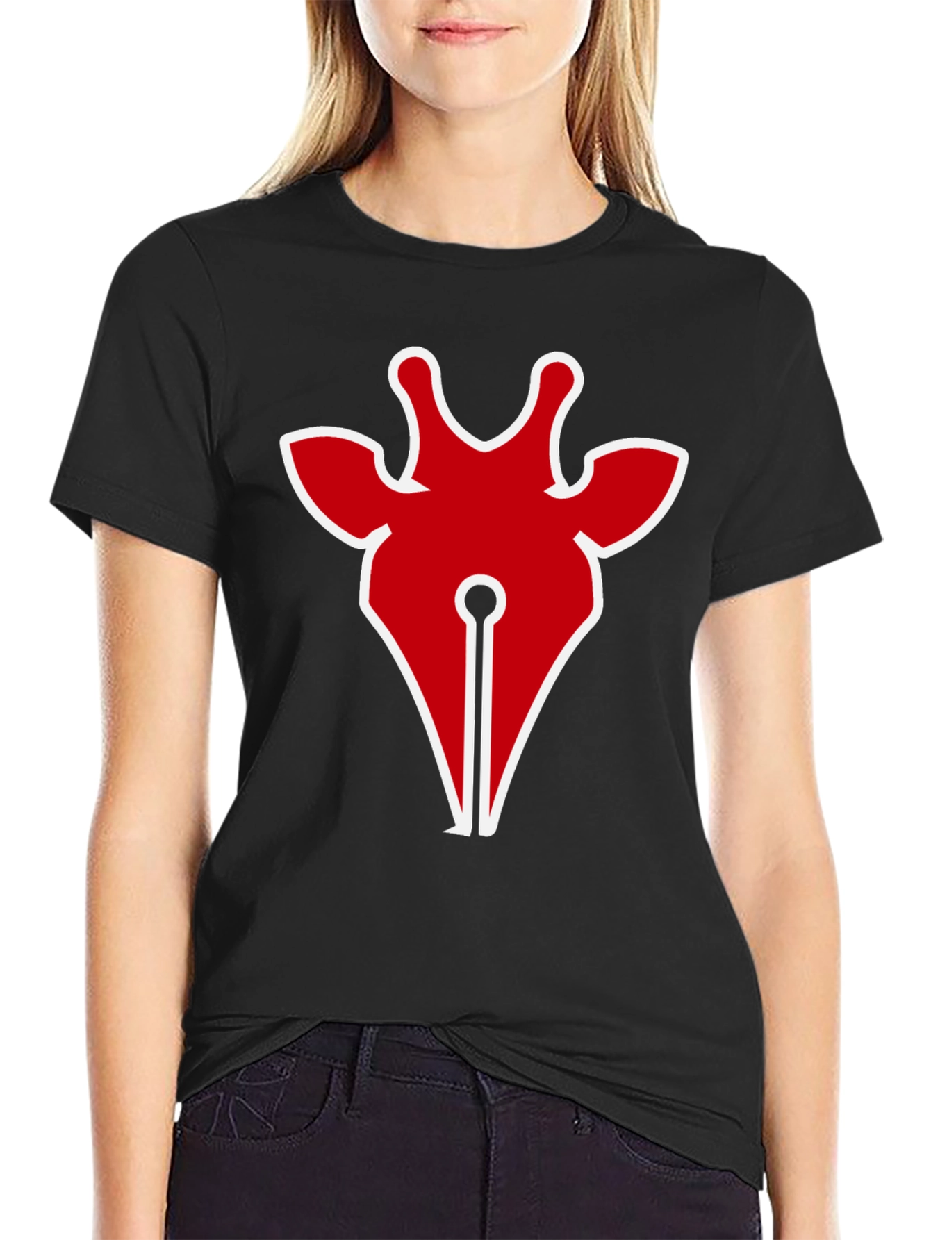 Giraffe Head Graphic Tee - Cool Animal Design