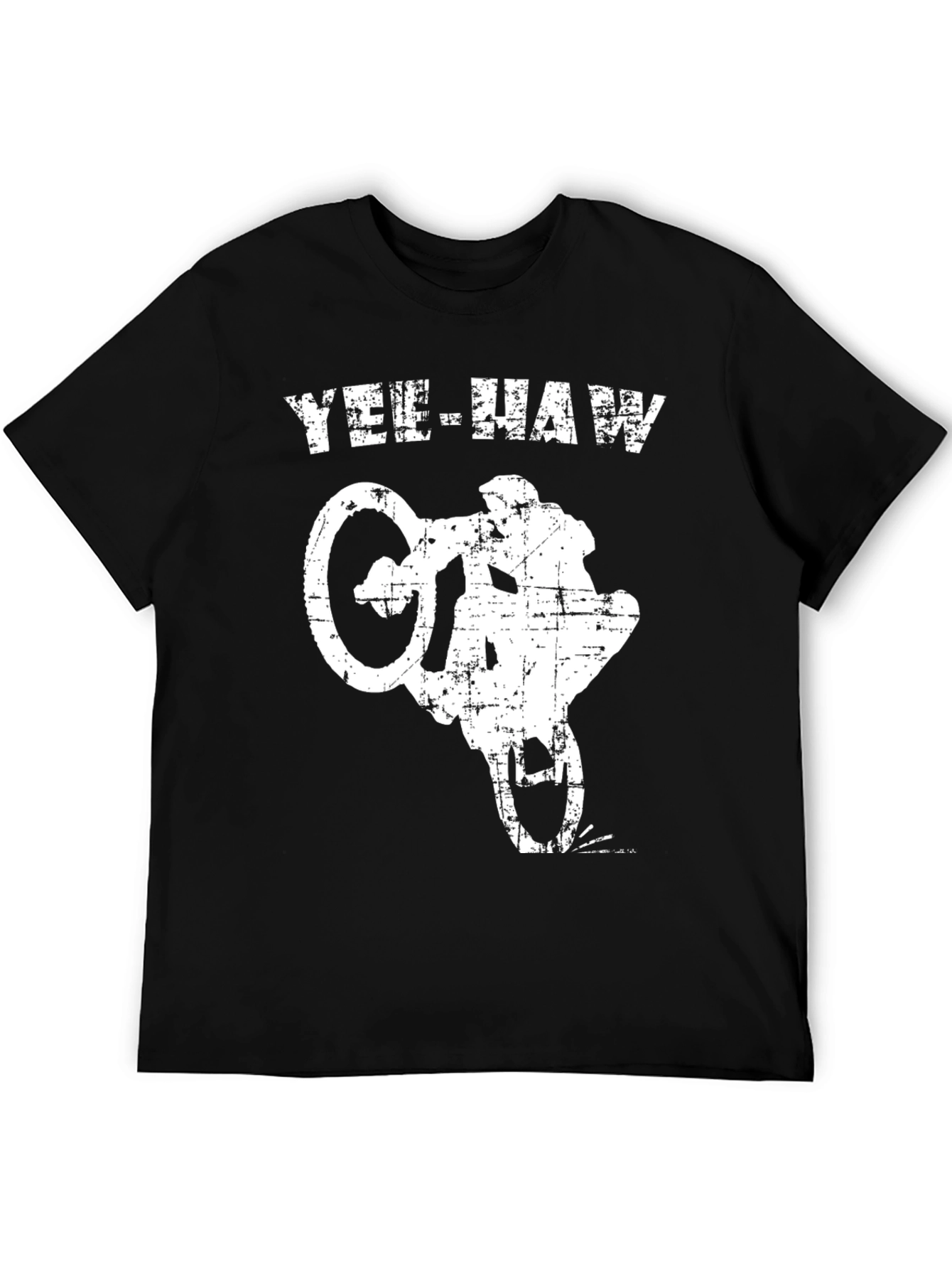 Yee-Haw Motorcycle Stunt T-Shirt - Black
