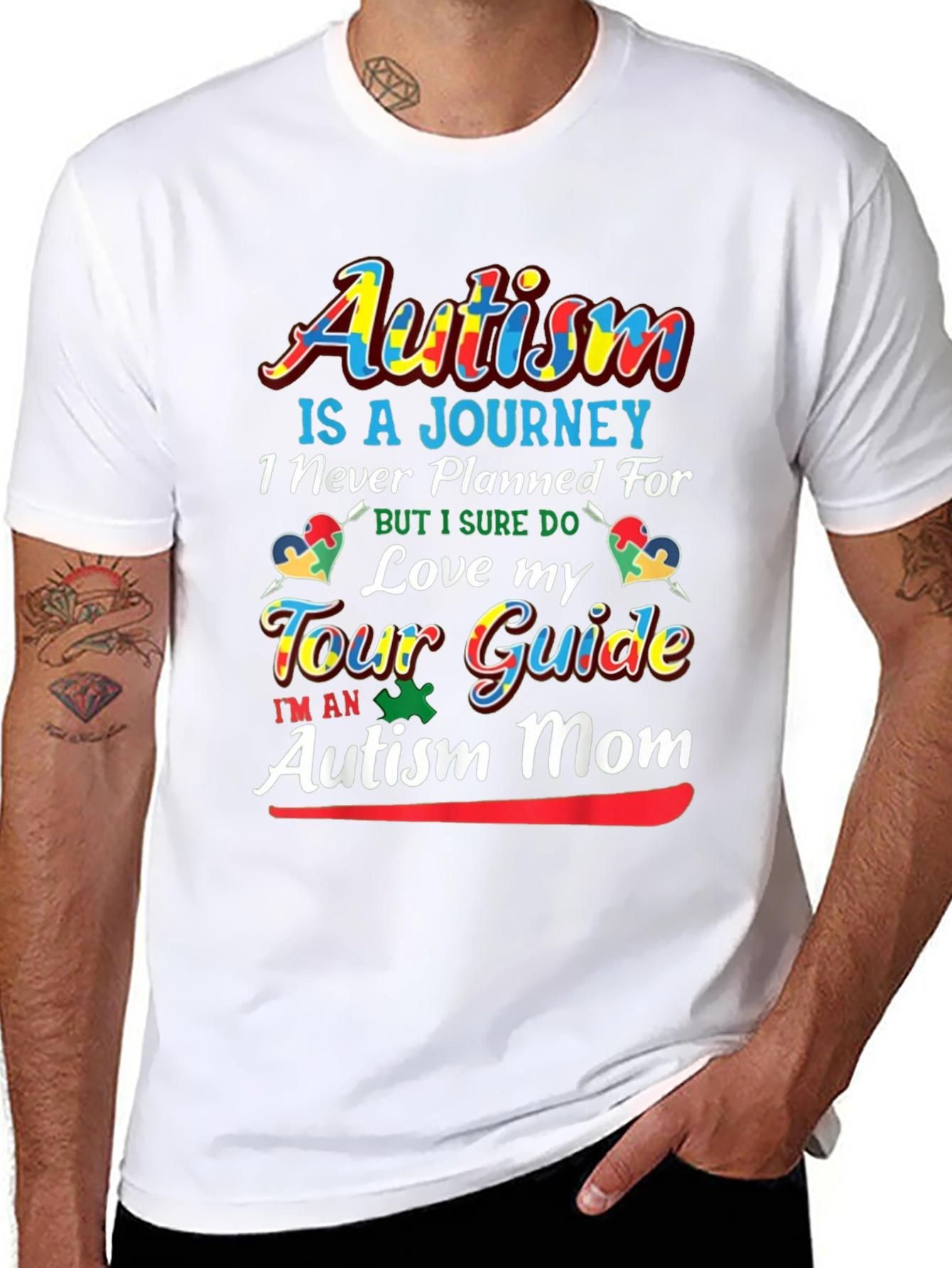 Autism Mom T-Shirt - Love My Tour Guide