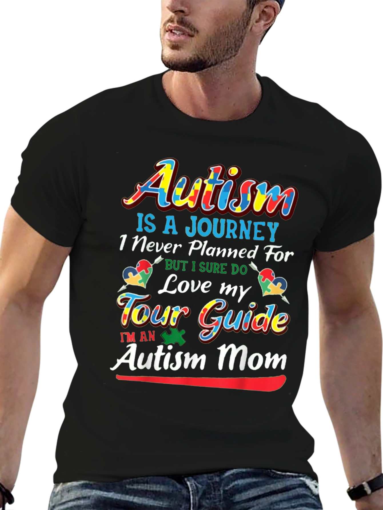 Autism Mom T-Shirt - Love My Tour Guide
