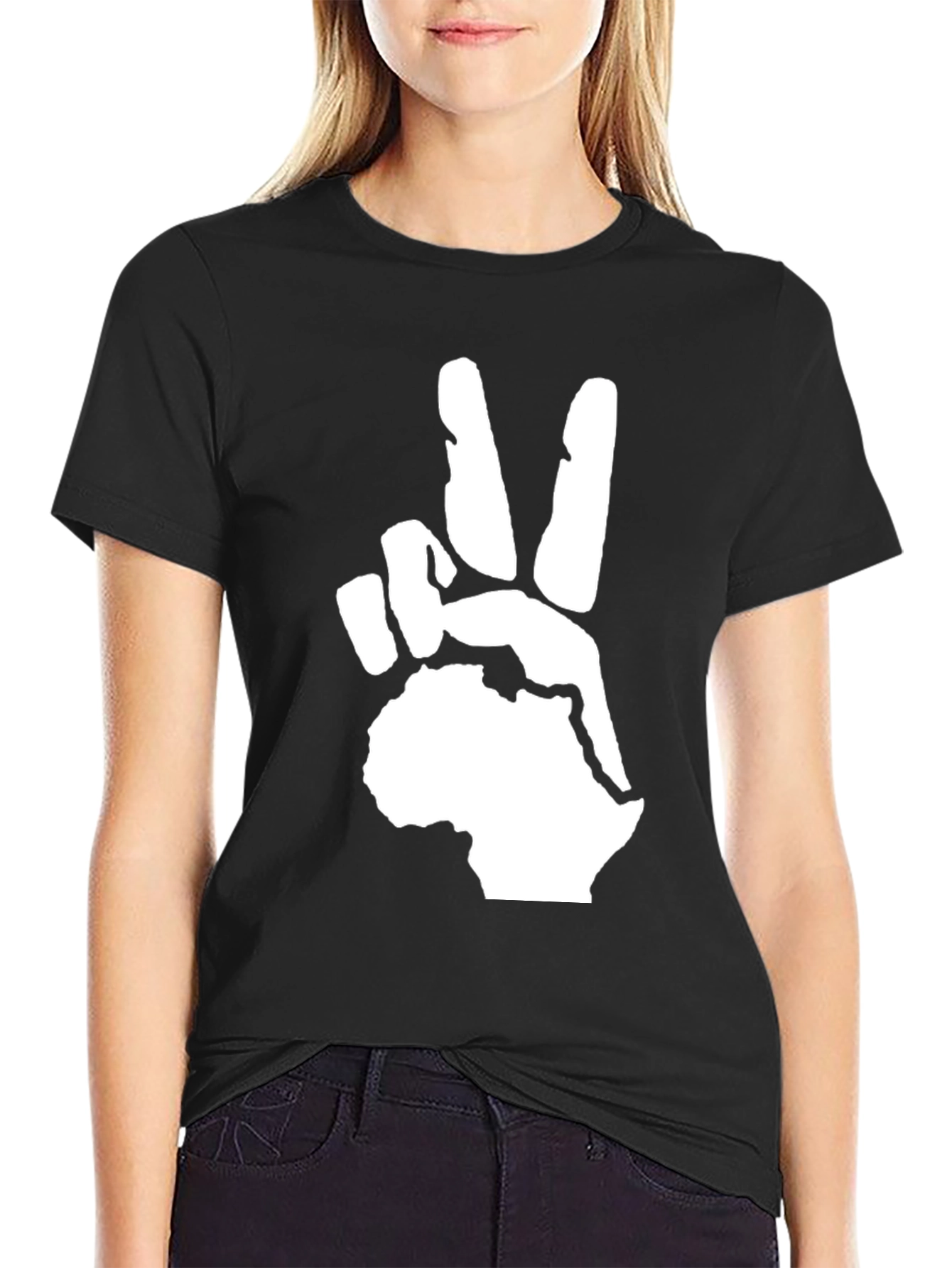Peace Africa T-Shirt - Black
