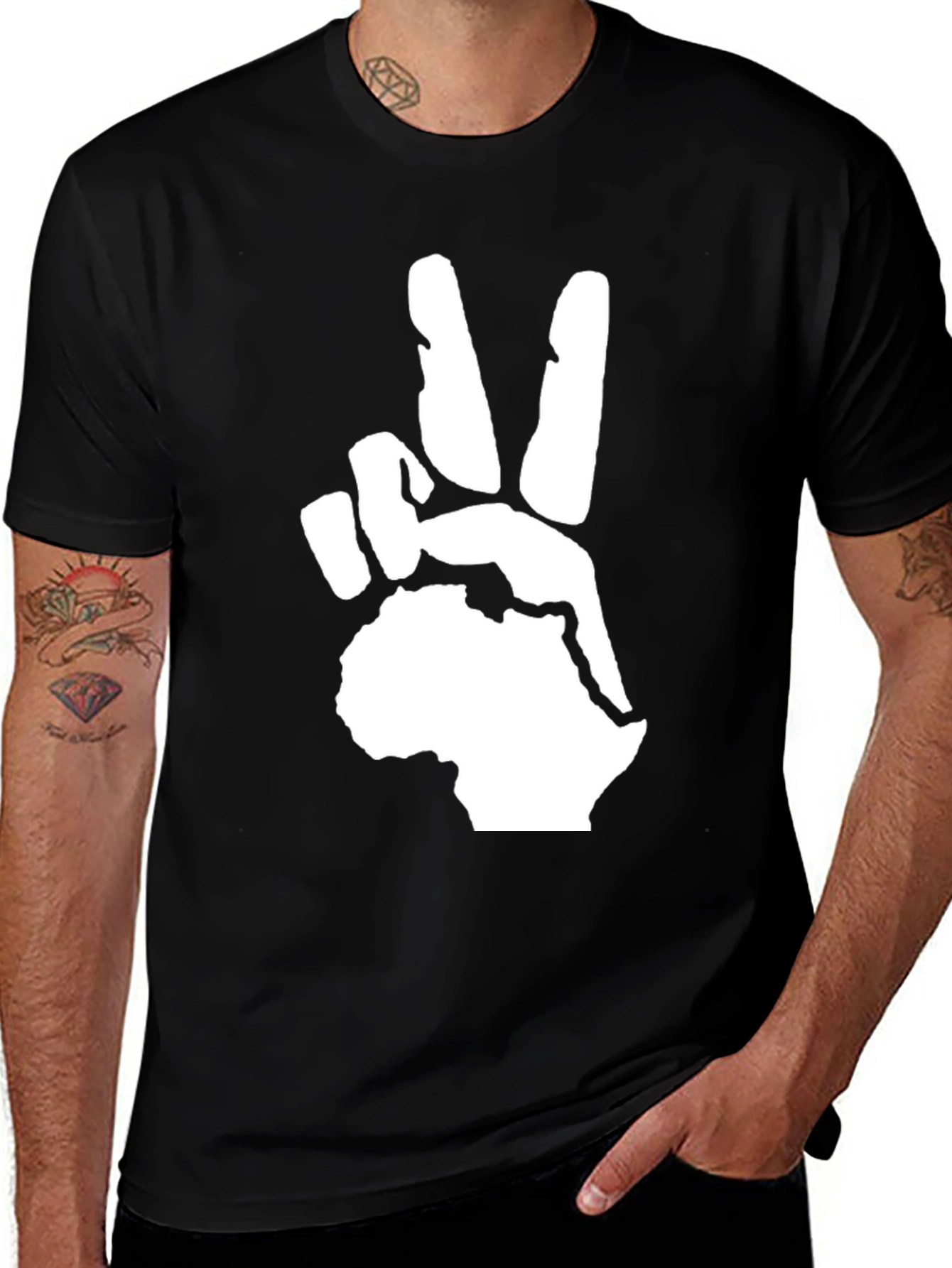Peace Africa T-Shirt - Black