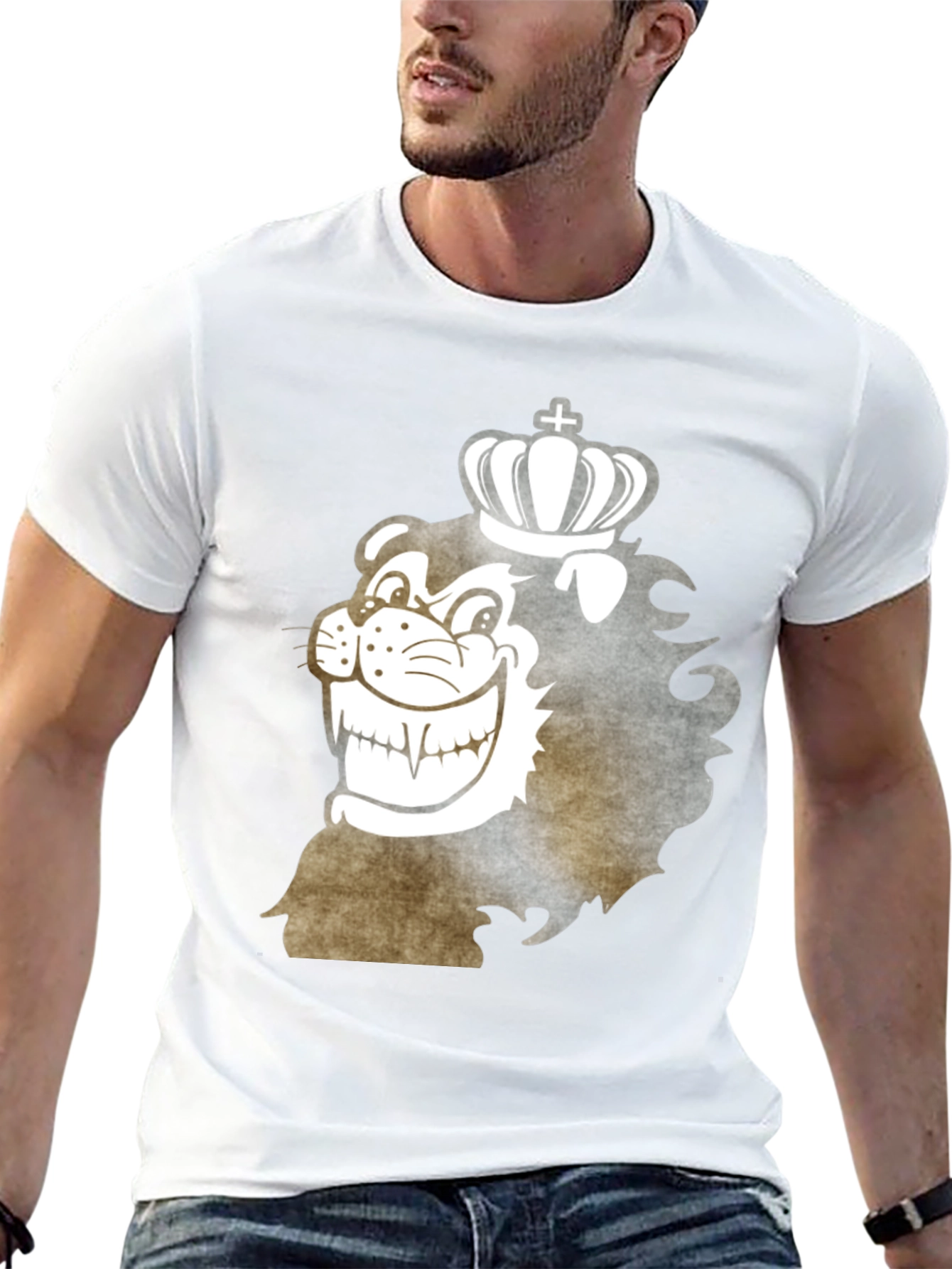 King Lion Graphic T-Shirt - Black Tee