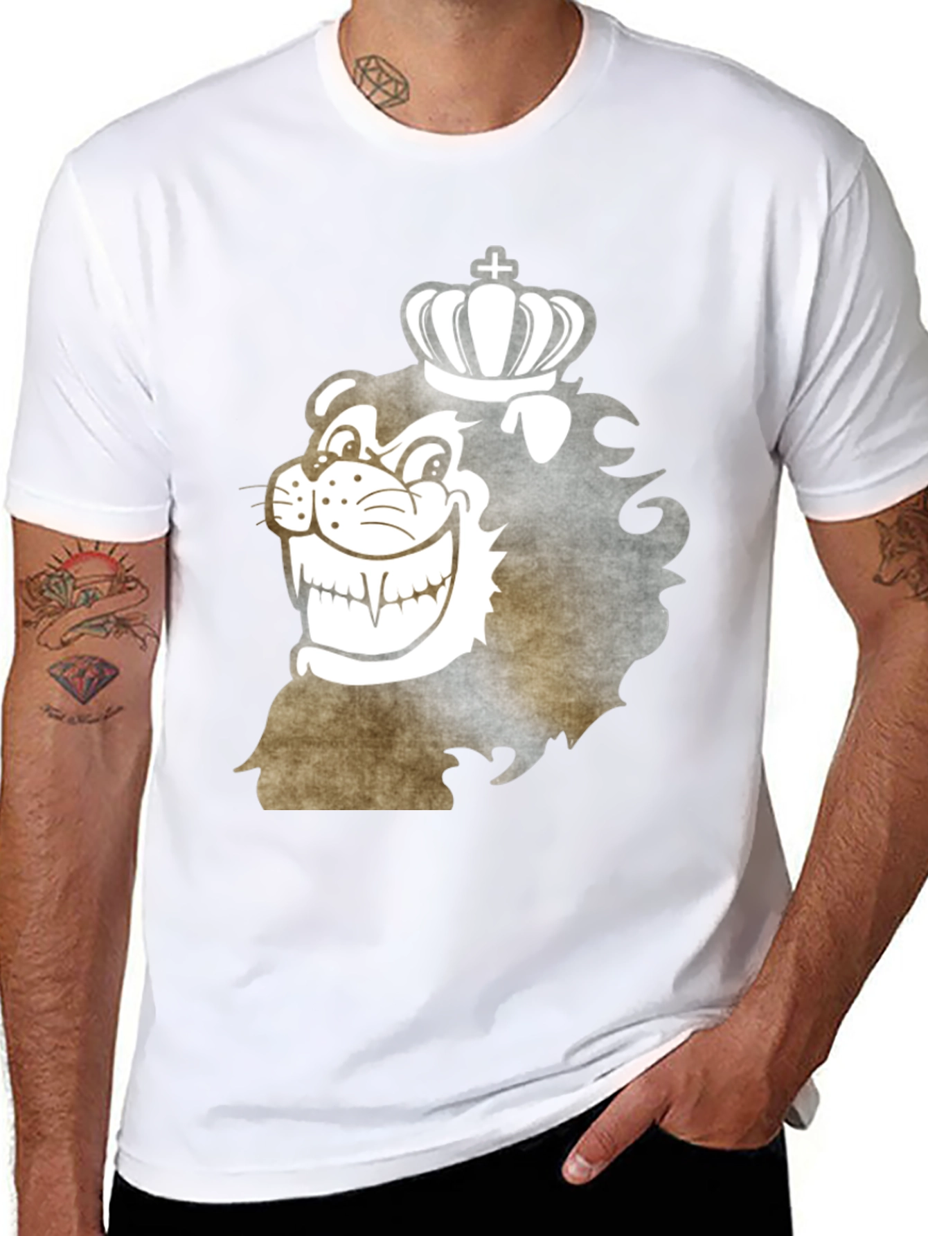 King Lion Graphic T-Shirt - Black Tee