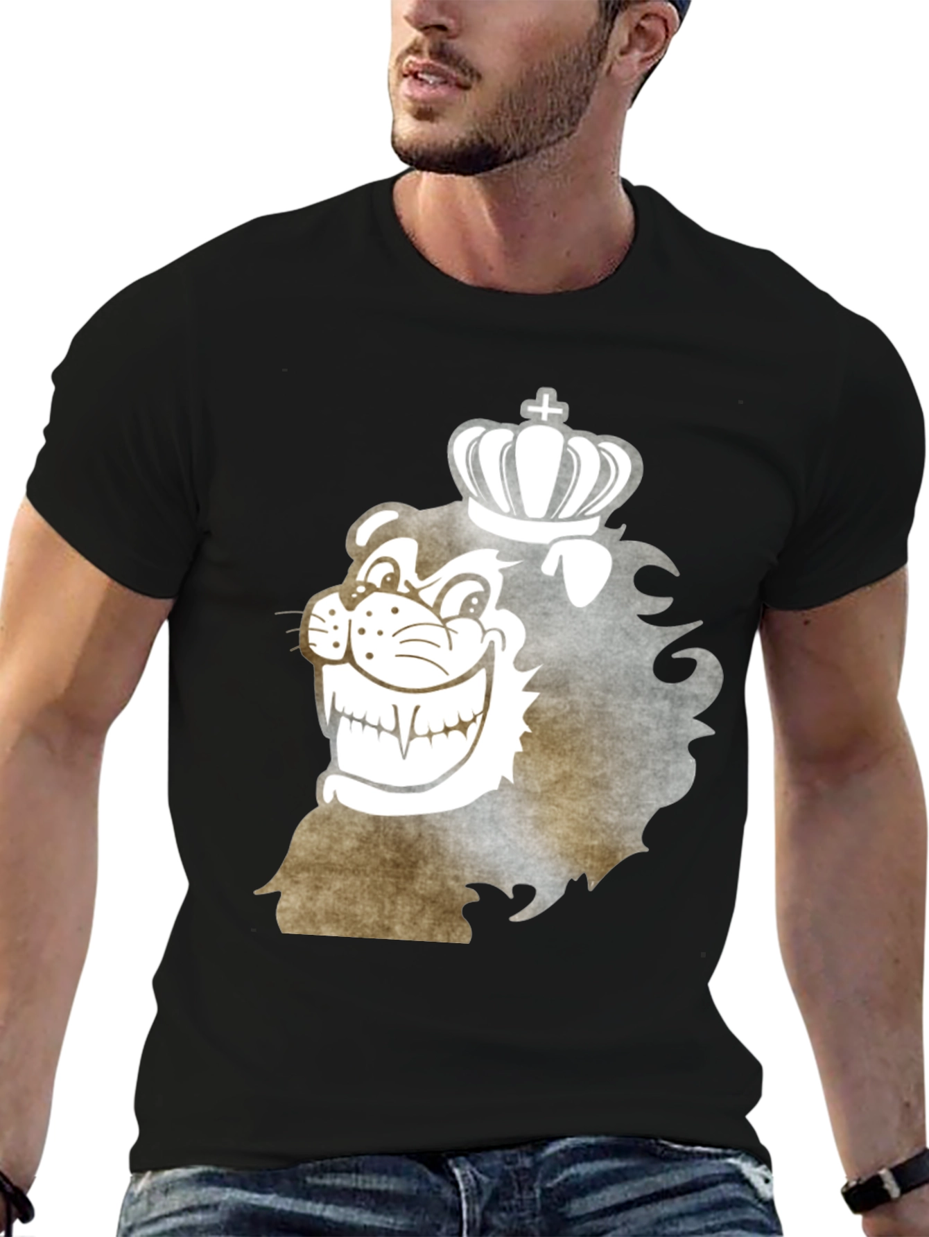 King Lion Graphic T-Shirt - Black Tee