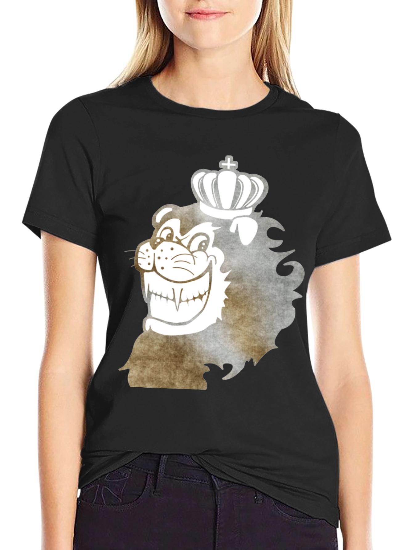 King Lion Graphic T-Shirt - Black Tee