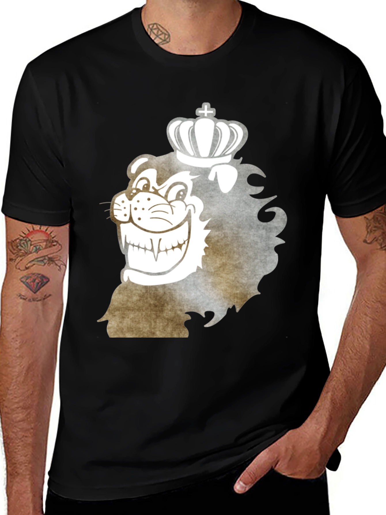 King Lion Graphic T-Shirt - Black Tee