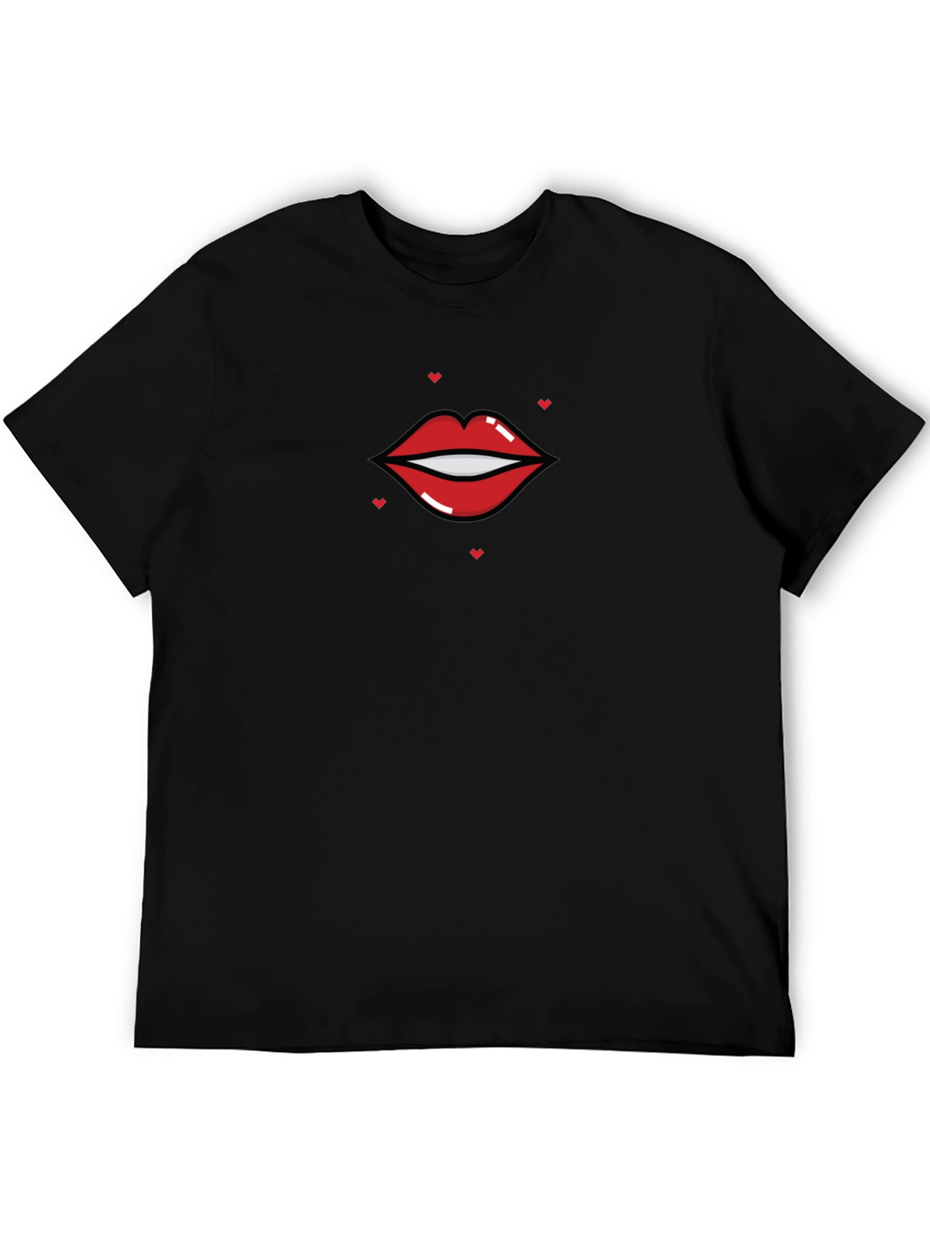 Lip Graphic Black T-Shirt - Unisex