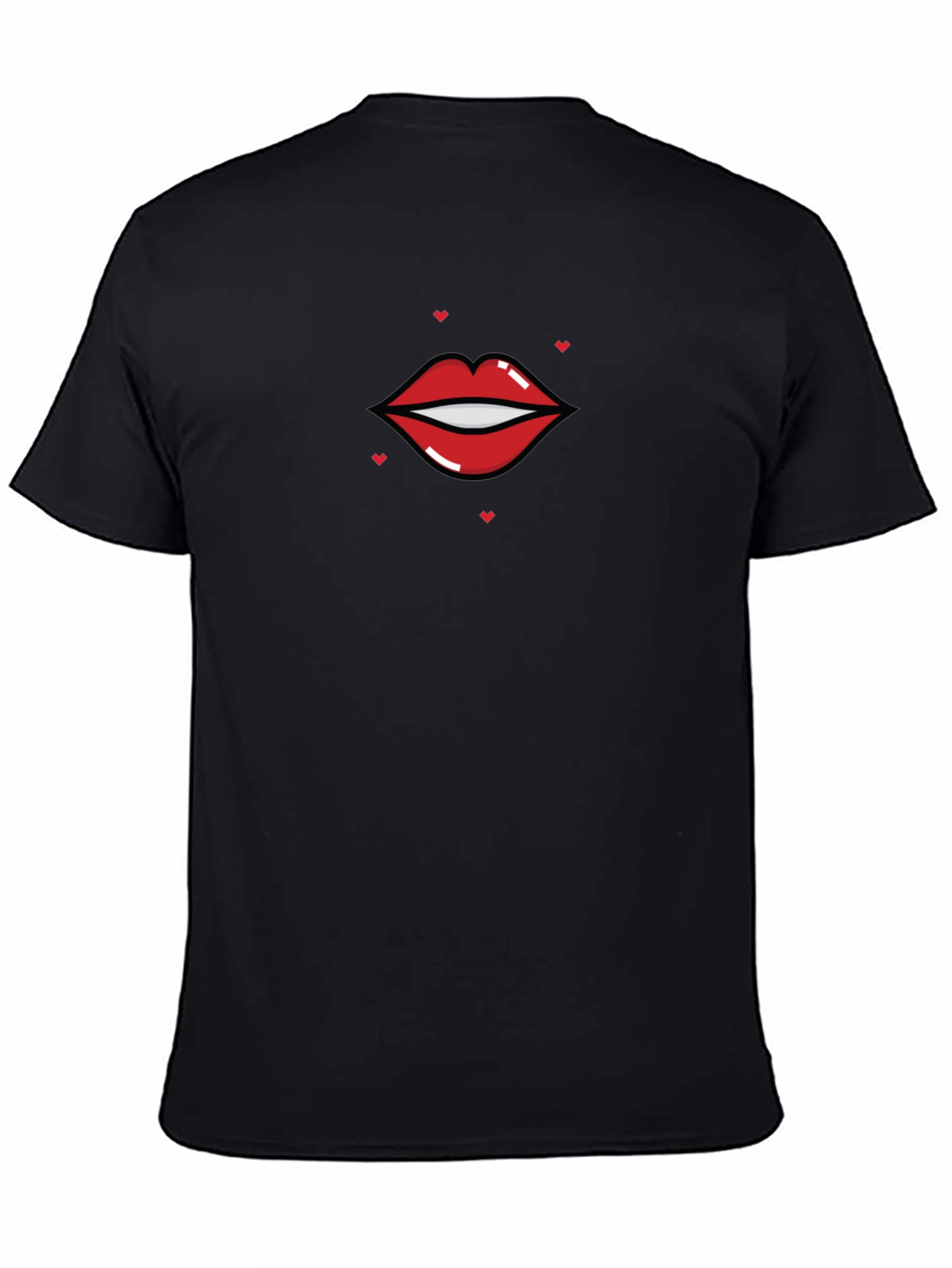 Lip Graphic Black T-Shirt - Unisex