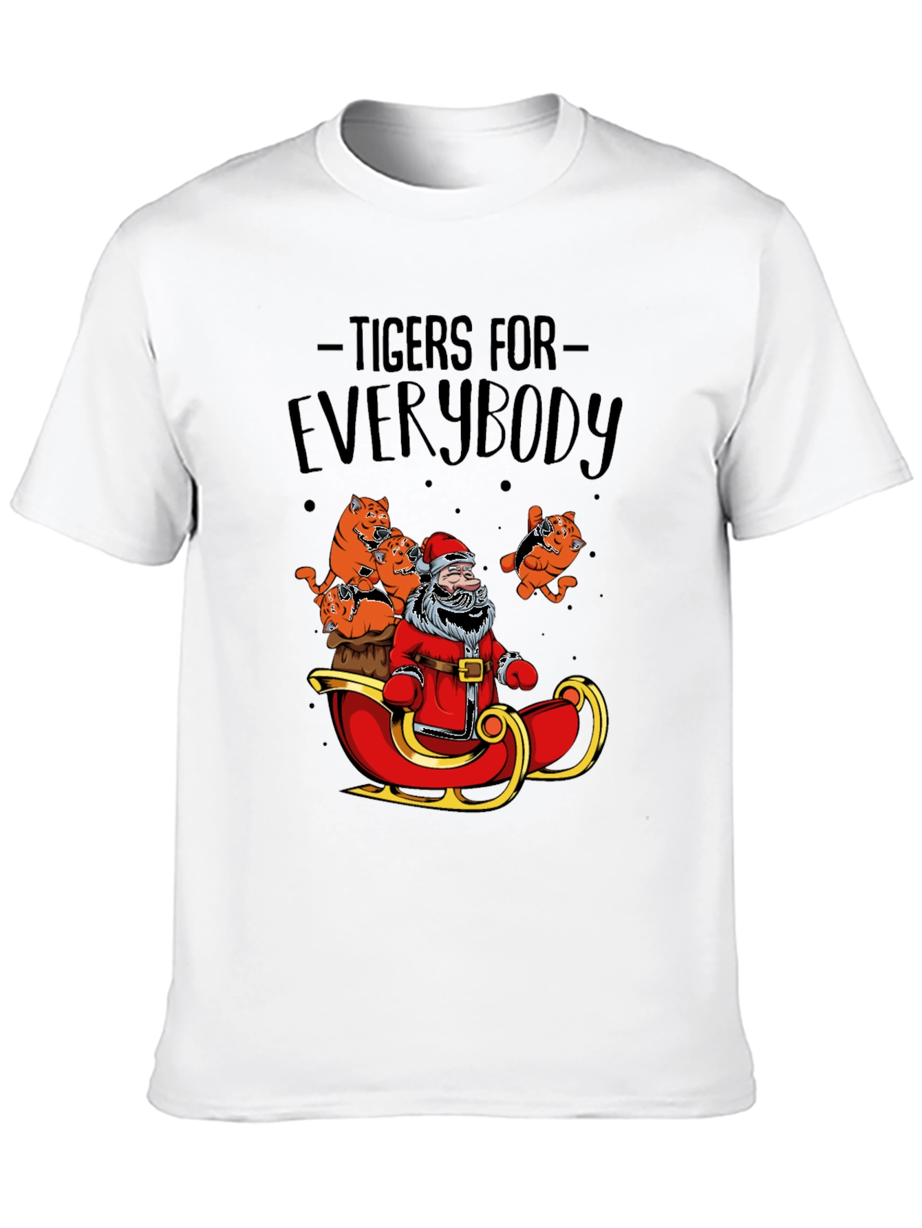 Tigers for Everybody Santa Christmas Graphic Tee