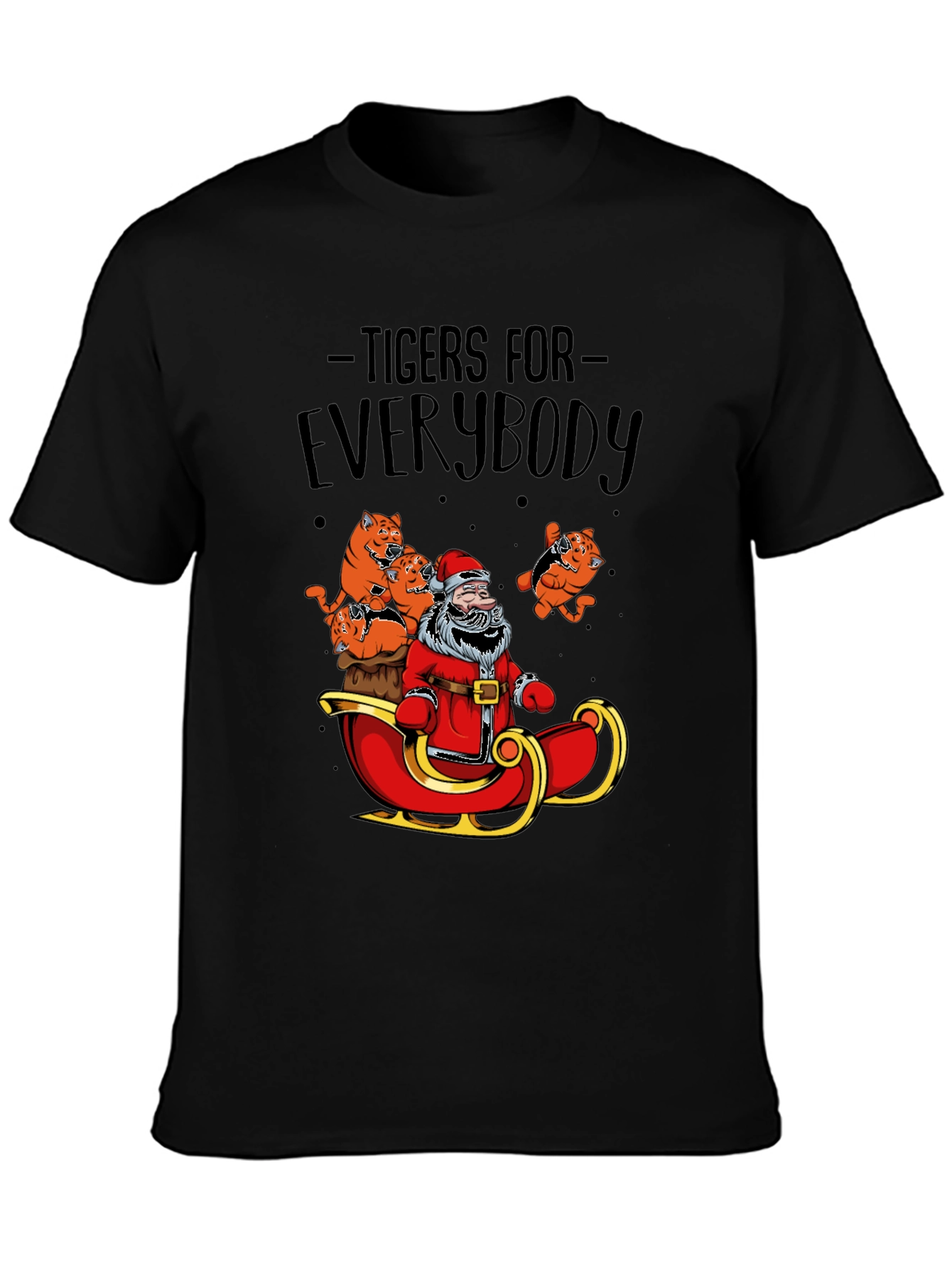 Tigers for Everybody Santa Christmas Graphic Tee