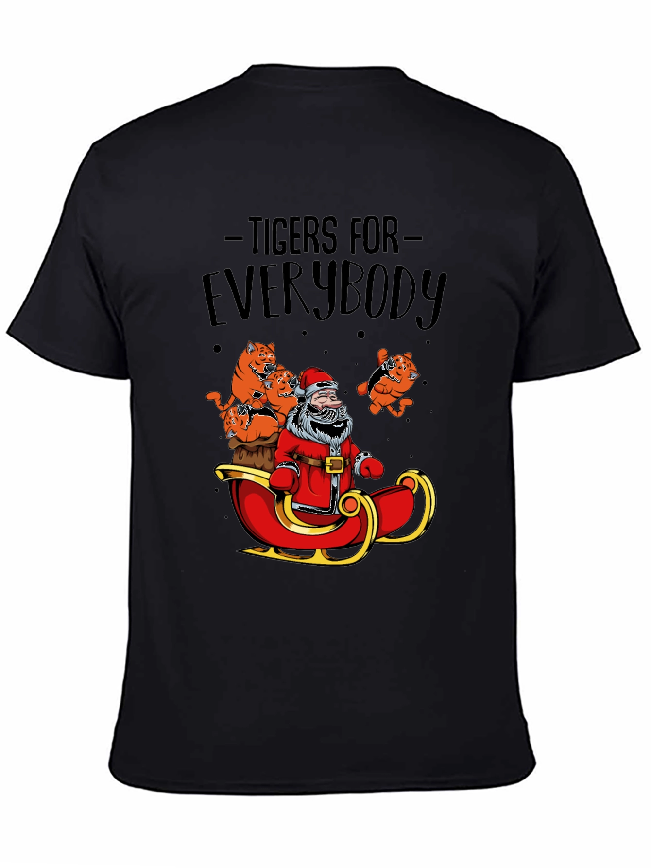 Tigers for Everybody Santa Christmas Graphic Tee