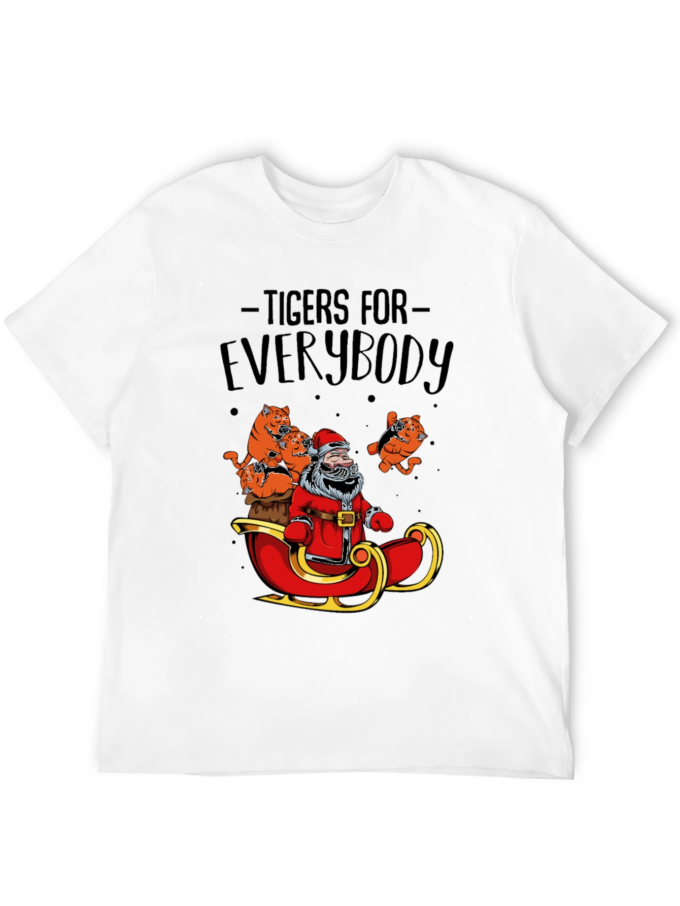 Tigers for Everybody Santa Christmas Graphic Tee