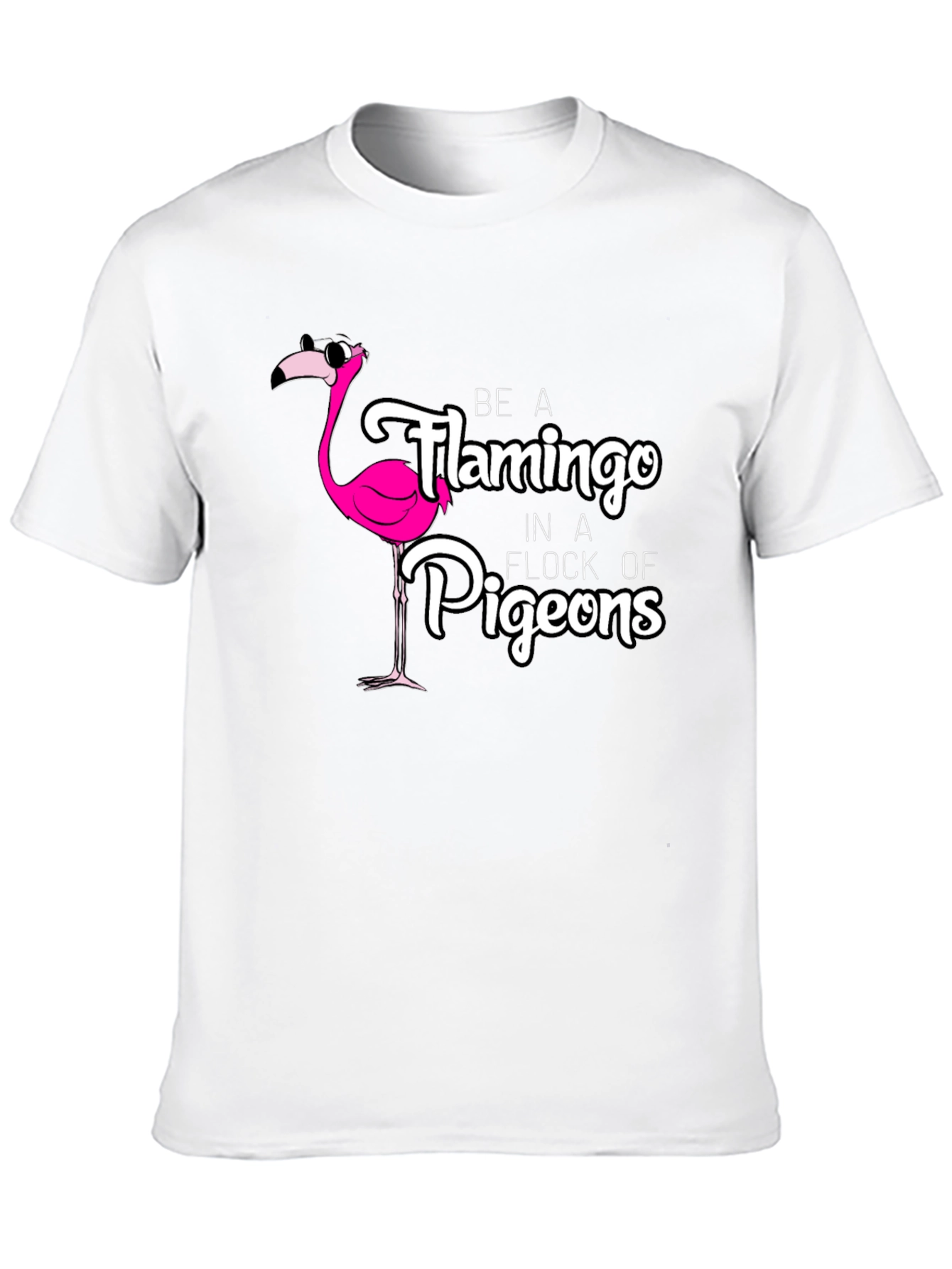 Be a Flamingo Black T-Shirt