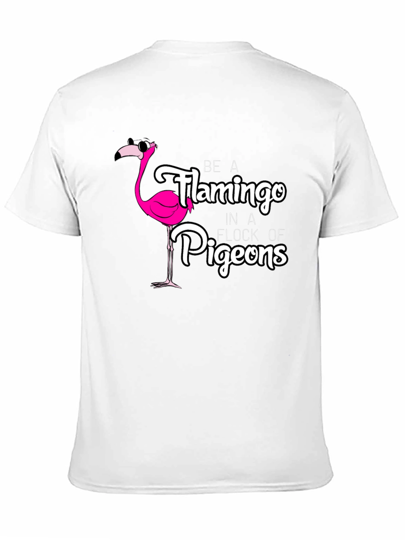 Be a Flamingo Black T-Shirt