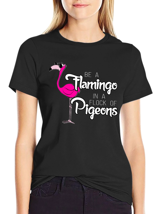 Be a Flamingo Black T-Shirt