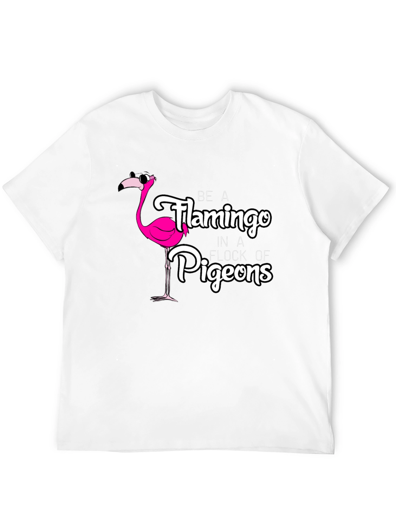 Be a Flamingo Black T-Shirt