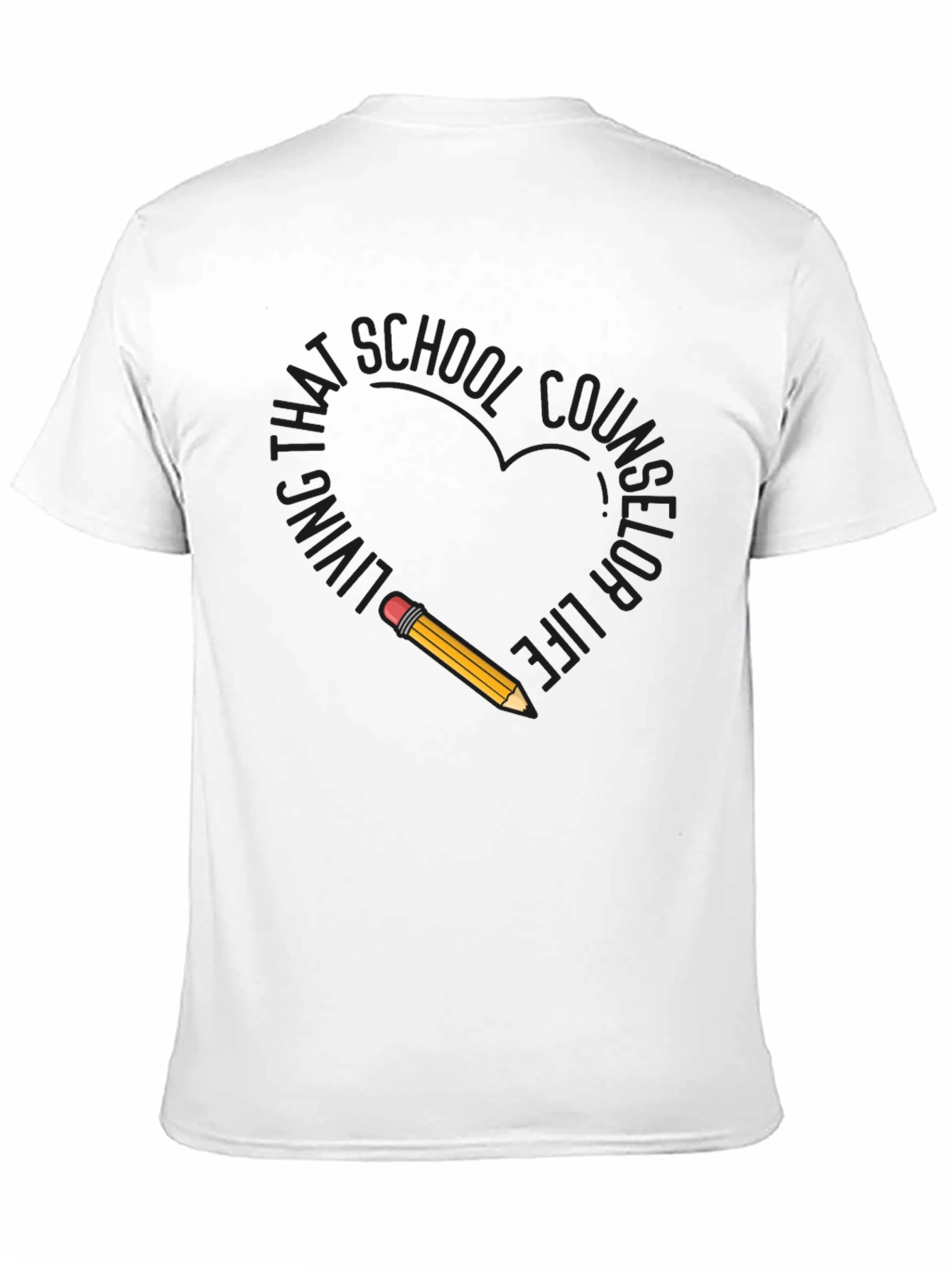 School Counselor T-Shirt with Pencil Design