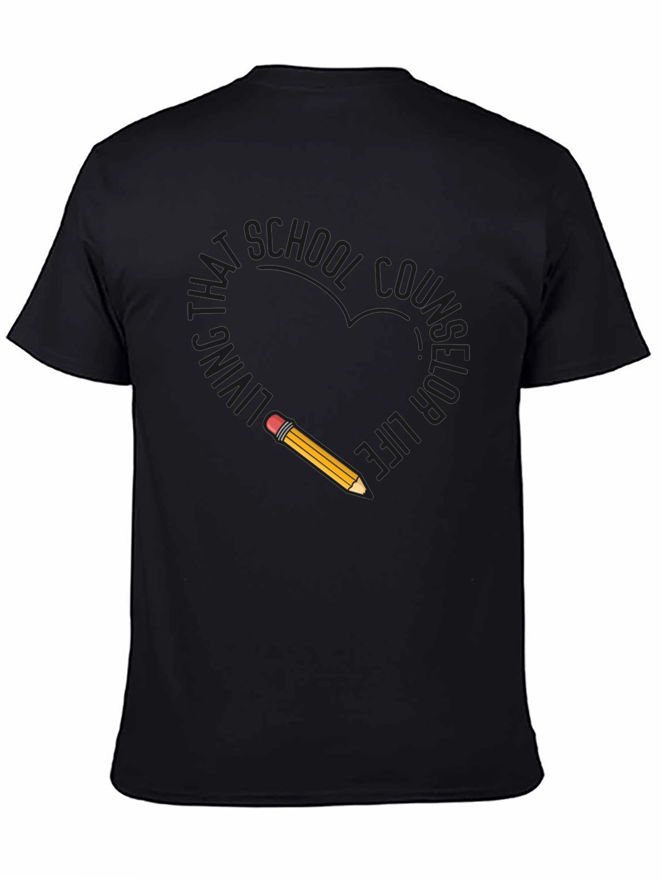 School Counselor T-Shirt with Pencil Design