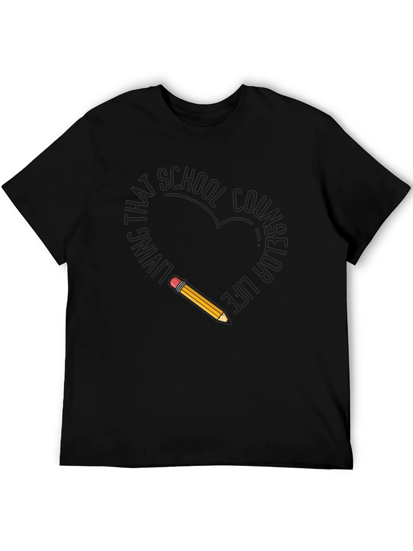 School Counselor T-Shirt with Pencil Design
