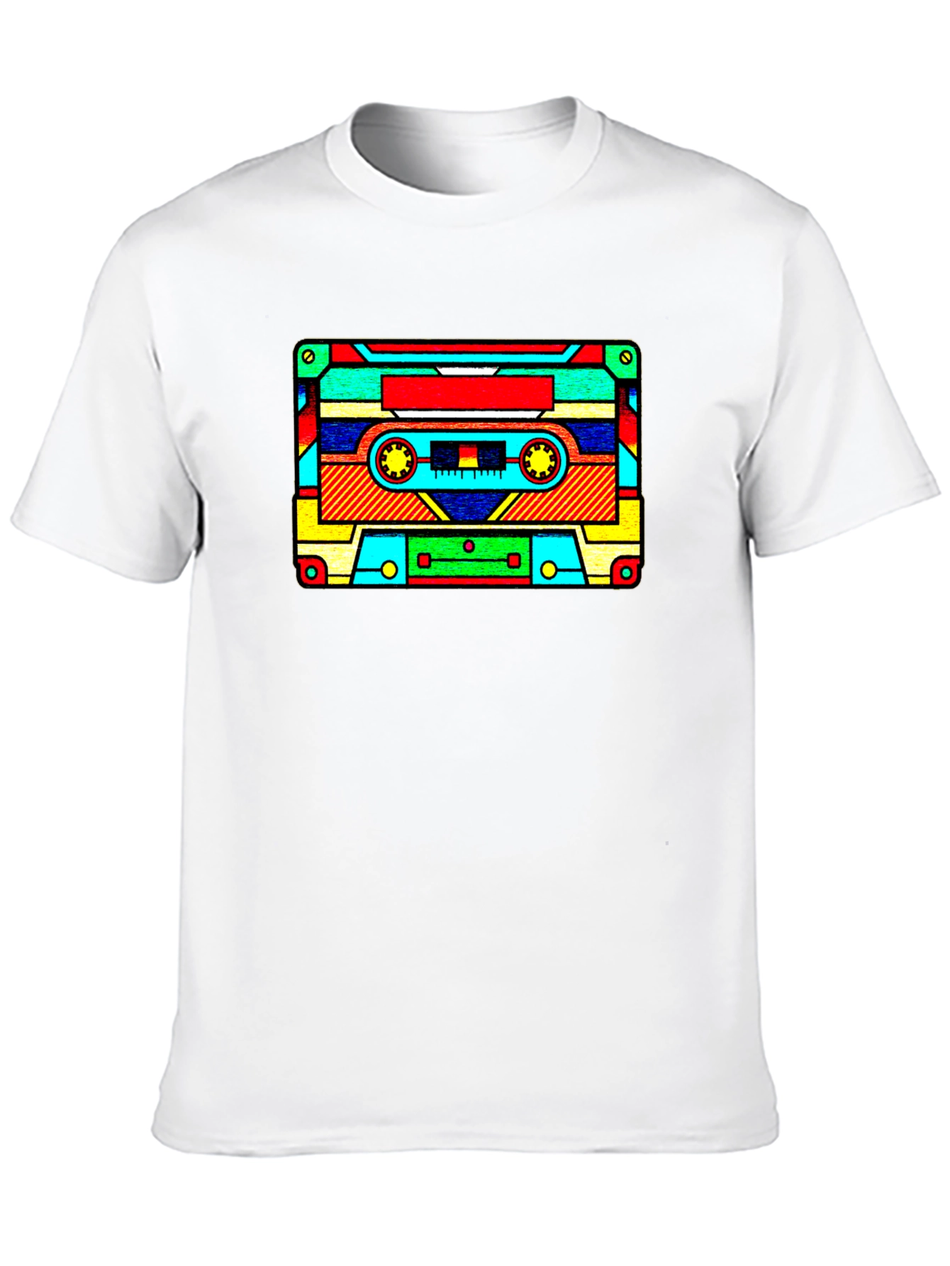 Retro Cassette Tape Graphic T-Shirt - Black