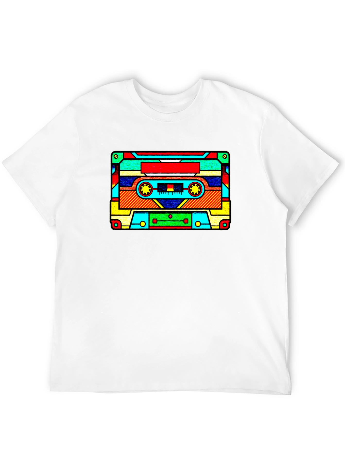 Retro Cassette Tape Graphic T-Shirt - Black