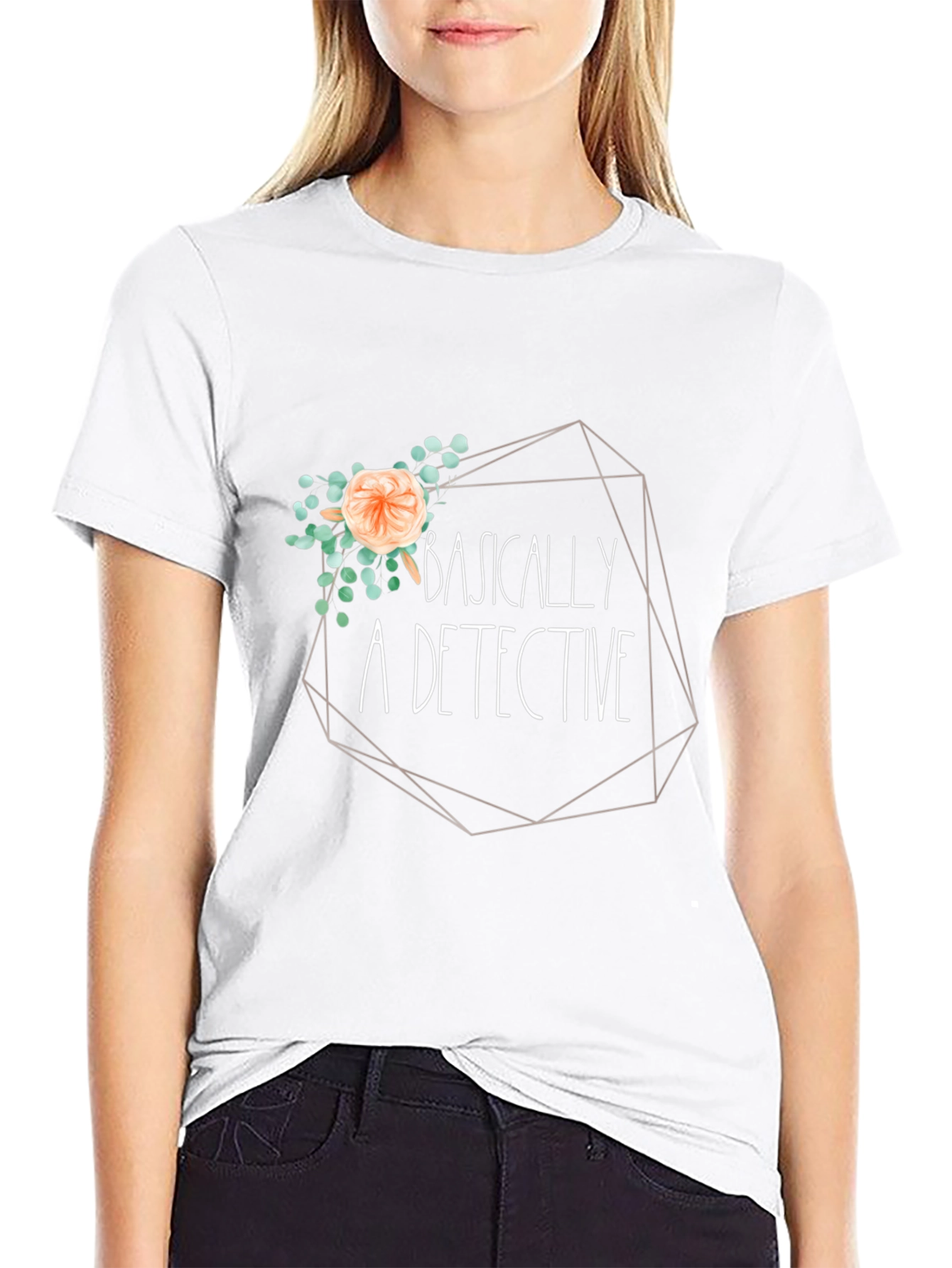 Basically A Detective Black T-Shirt