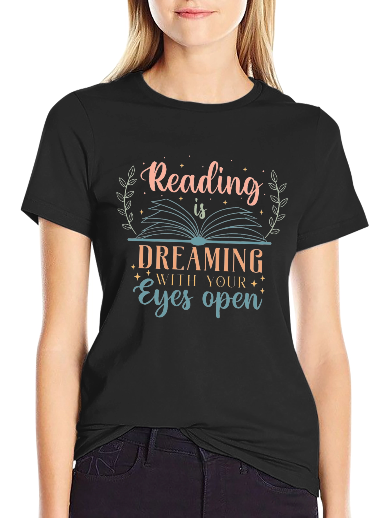 Reading is Dreaming Open Eyes T-Shirt