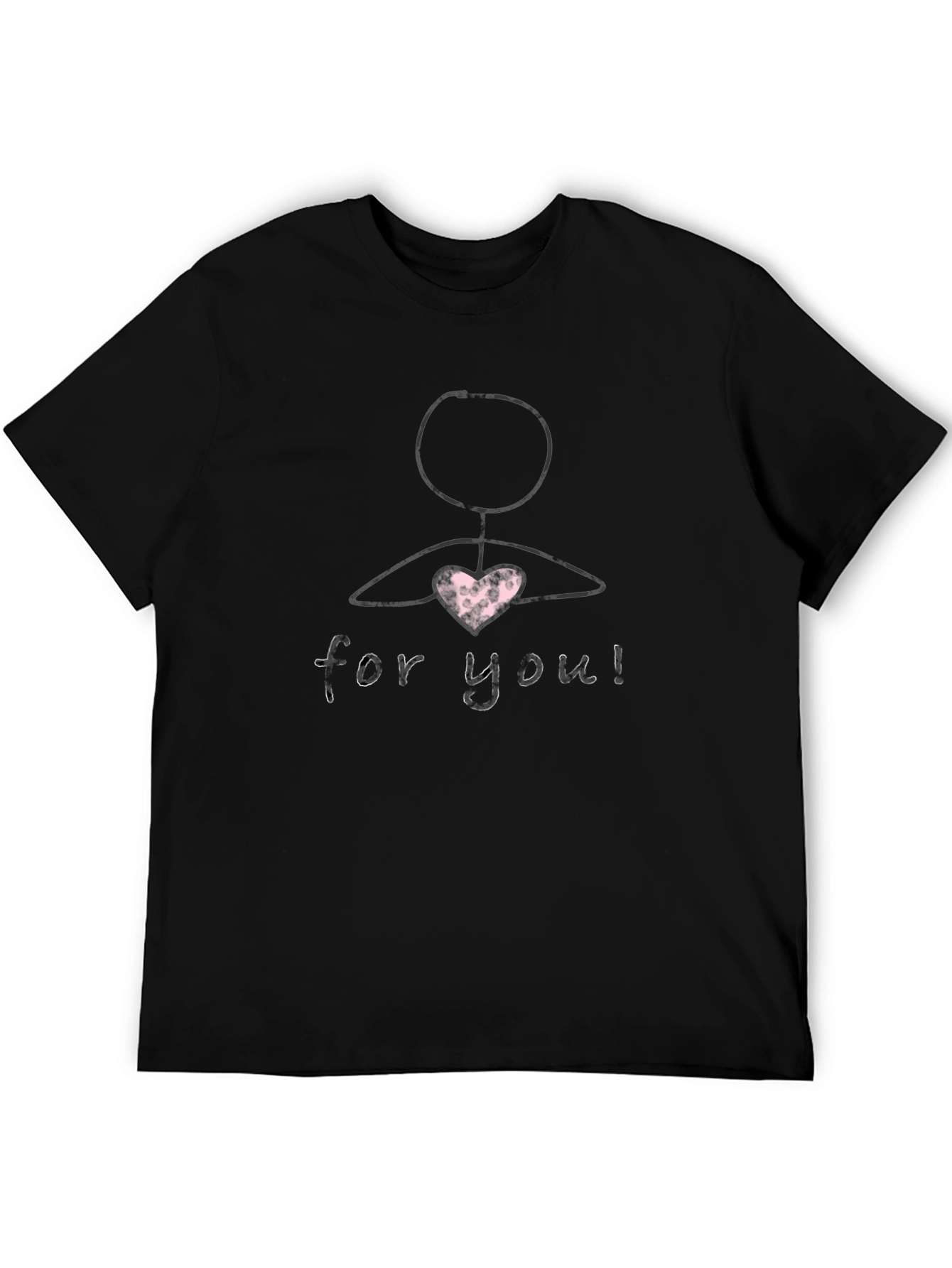 Heart For You Graphic Tee - Black