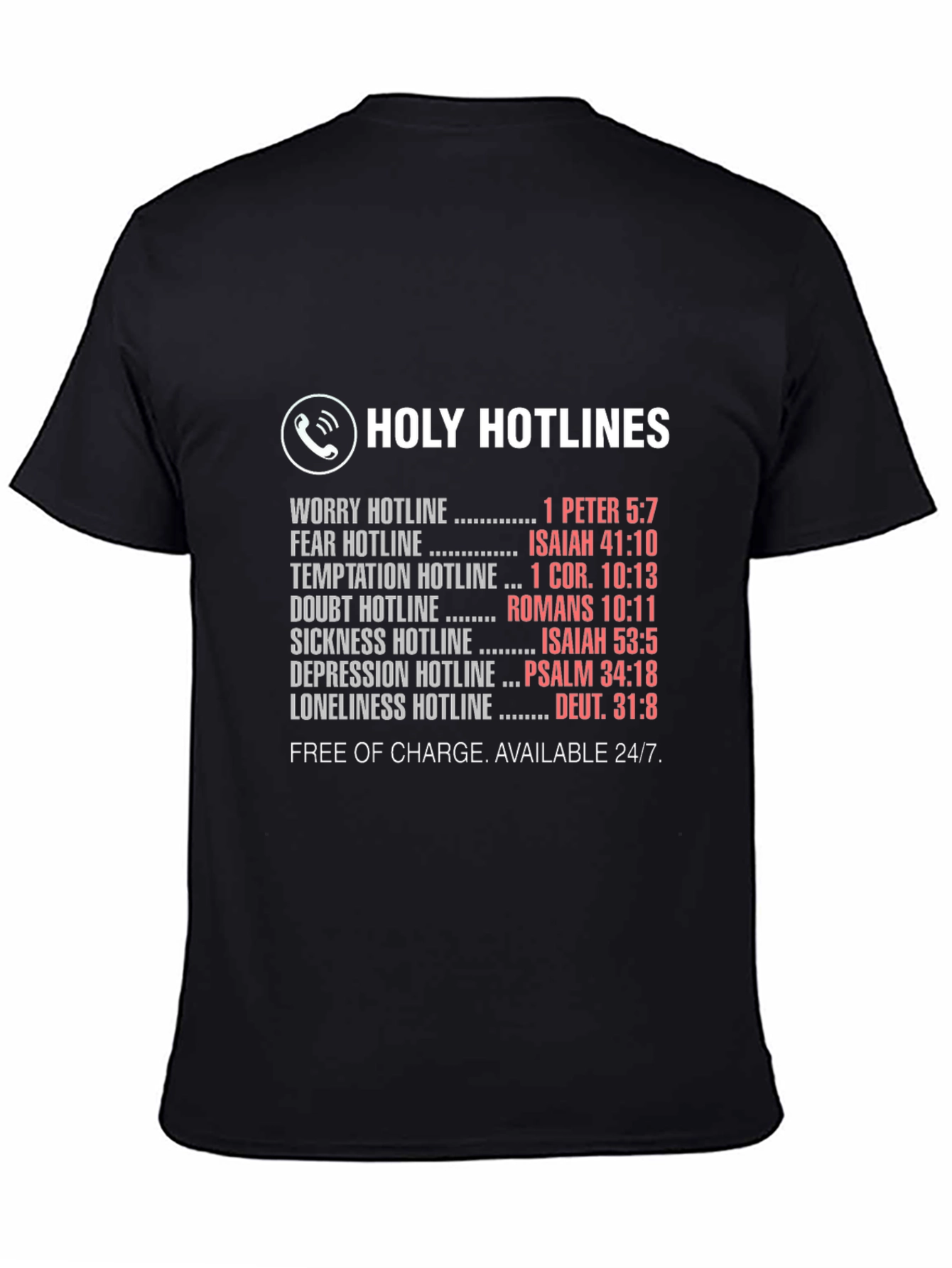 Holy Hotlines Christian T-Shirt - Faith Based Tee