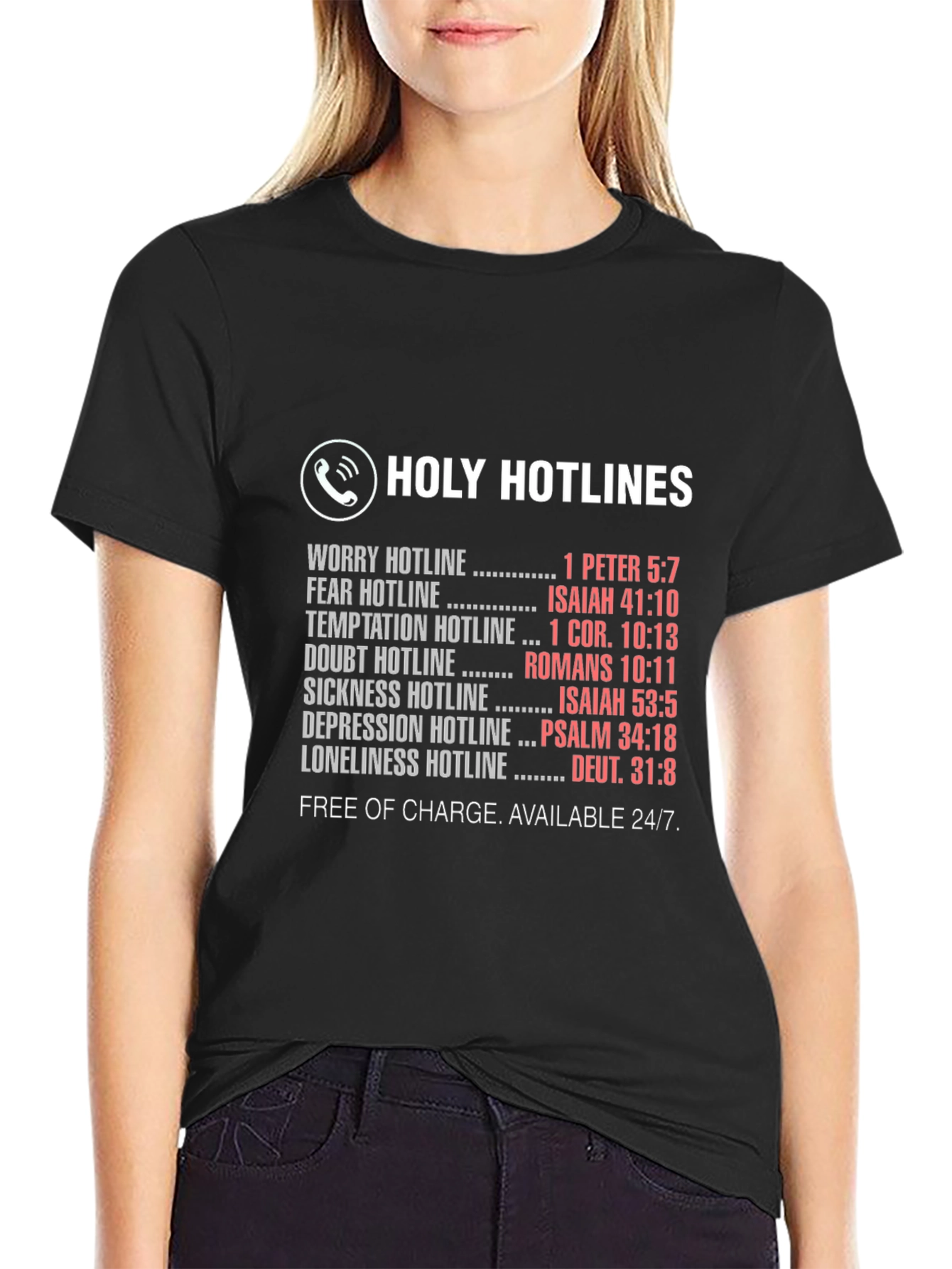 Holy Hotlines Christian T-Shirt - Faith Based Tee