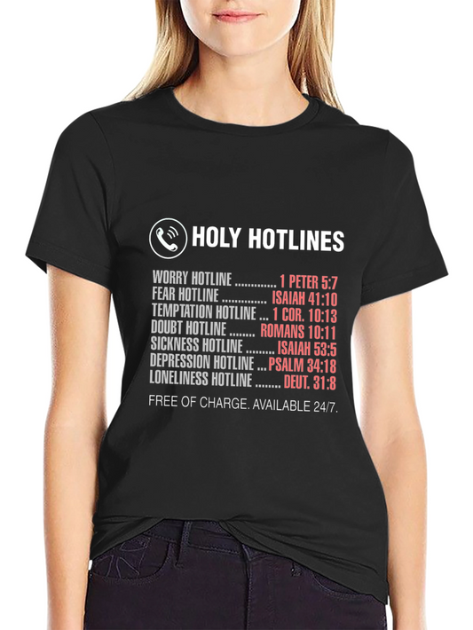 Holy Hotlines Christian T-Shirt - Faith Based Tee