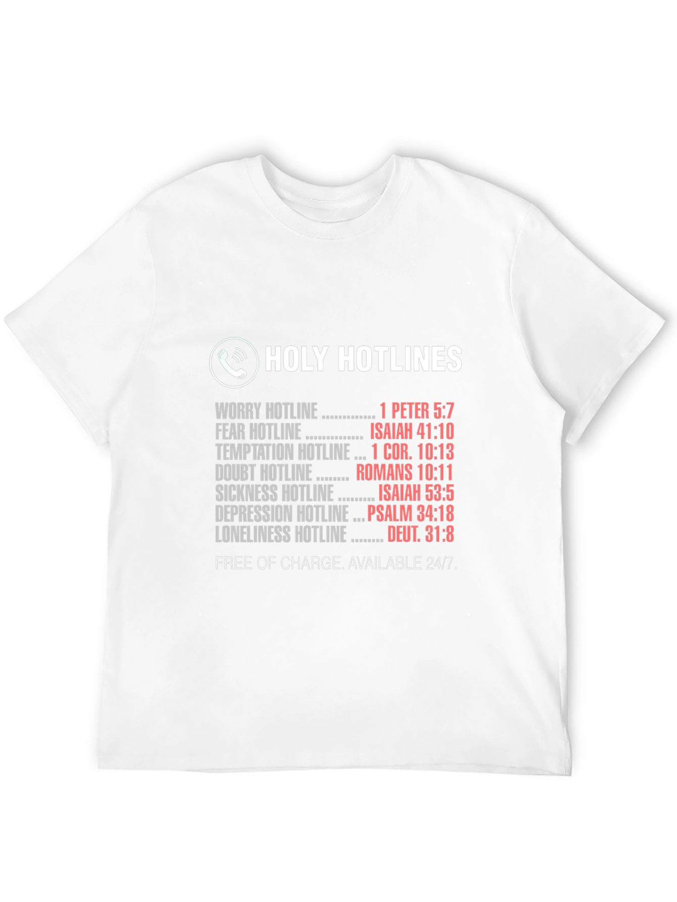 Holy Hotlines Christian T-Shirt - Faith Based Tee
