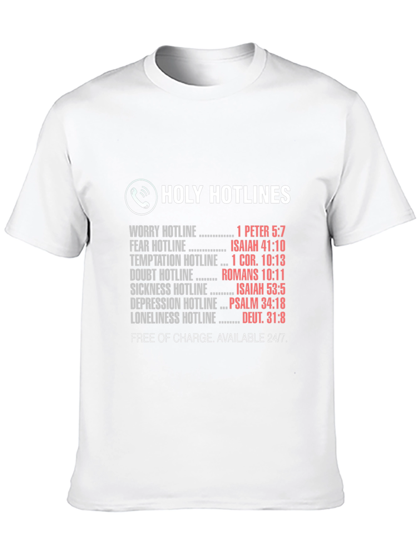 Holy Hotlines Christian T-Shirt - Faith Based Tee