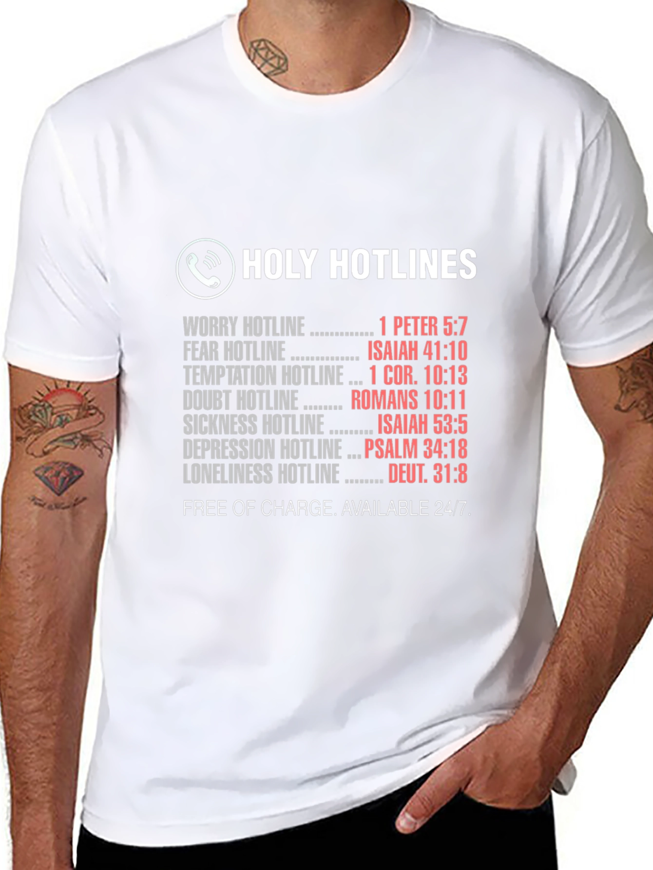 Holy Hotlines Christian T-Shirt - Faith Based Tee